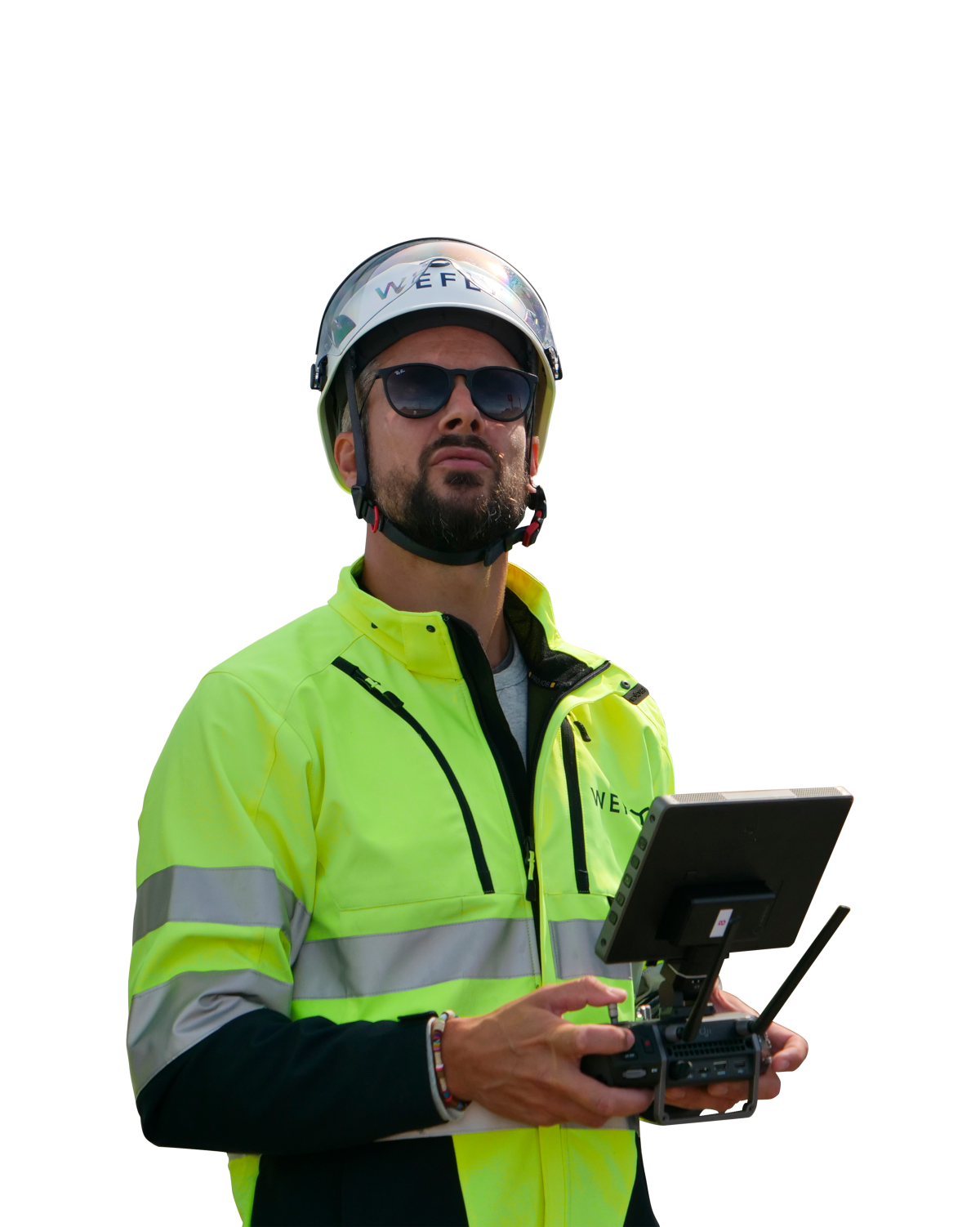 Inspektionsrapport vist på computer, tablet og telefon