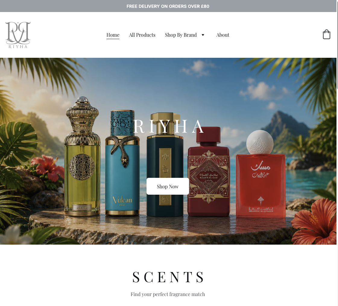 CGMedia design of Riyha's Website.