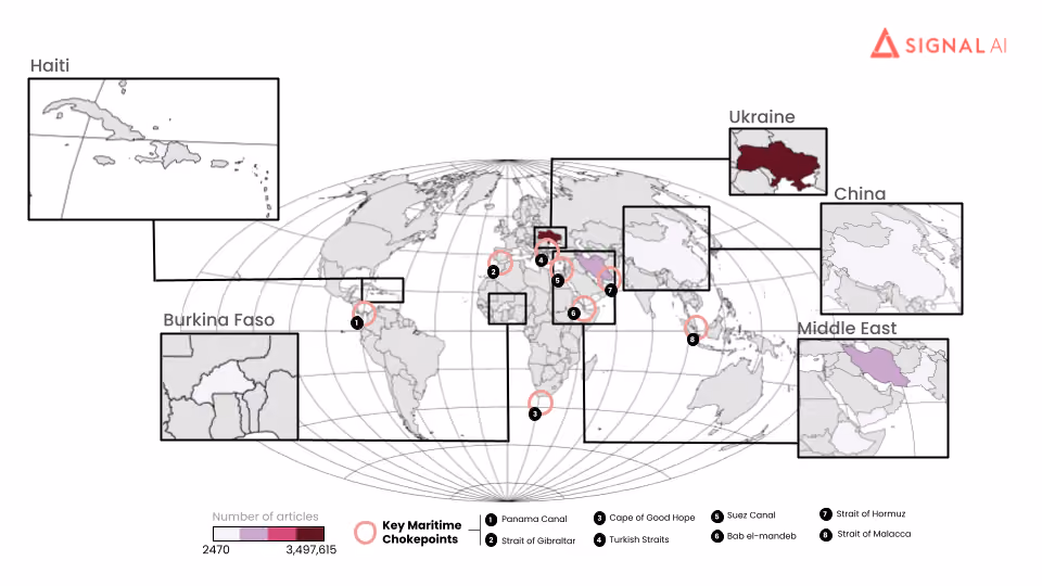 global overview of maritime chokepoints and conflicts