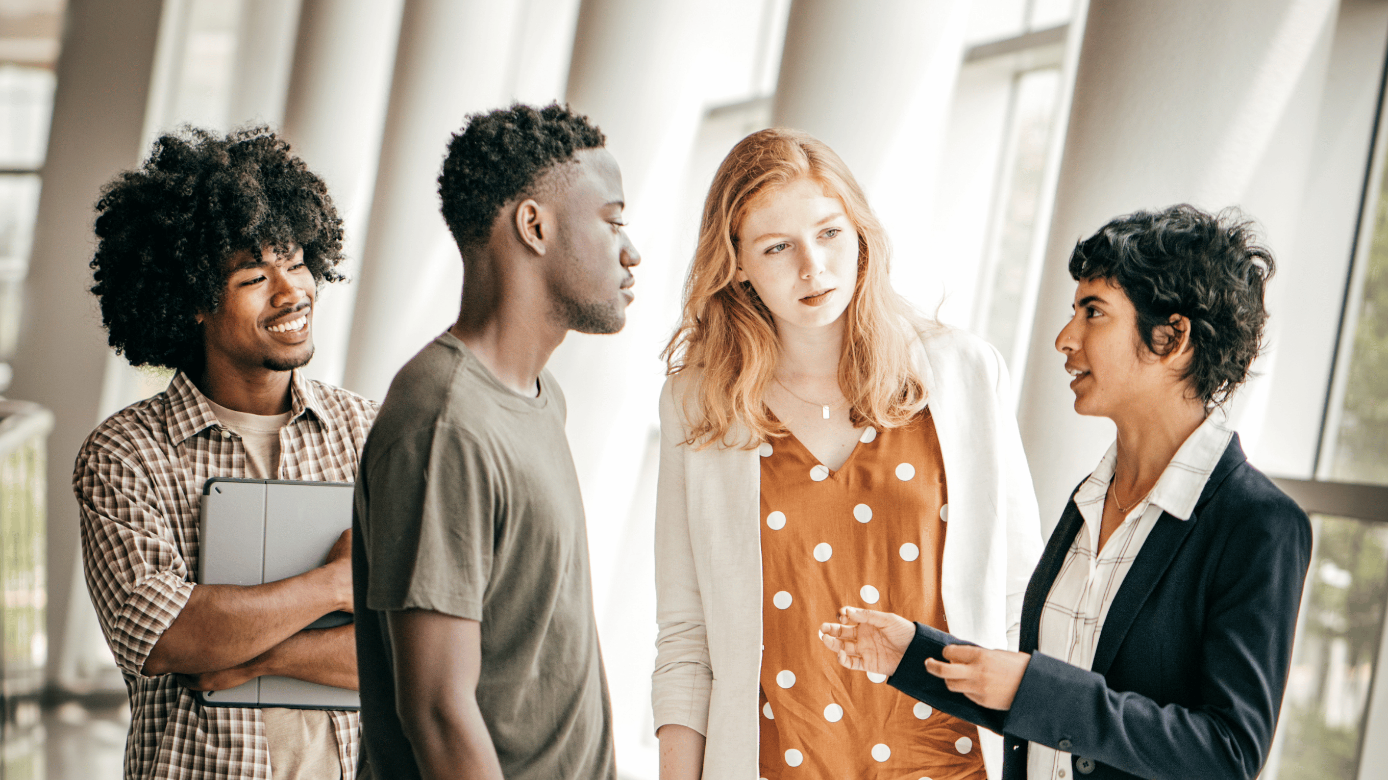 Apprenticeship training learners and employers in office