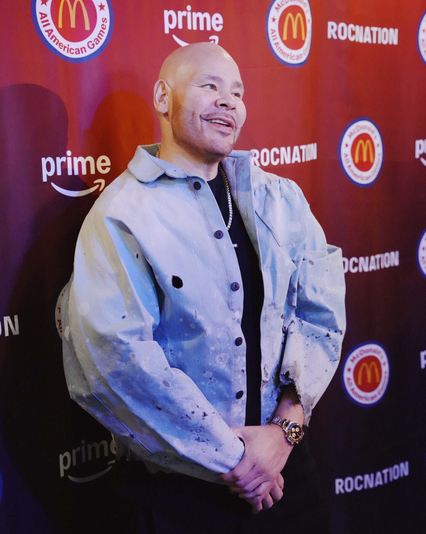 Red carpet arrivals on the Prime and Roc Nation step and repeat