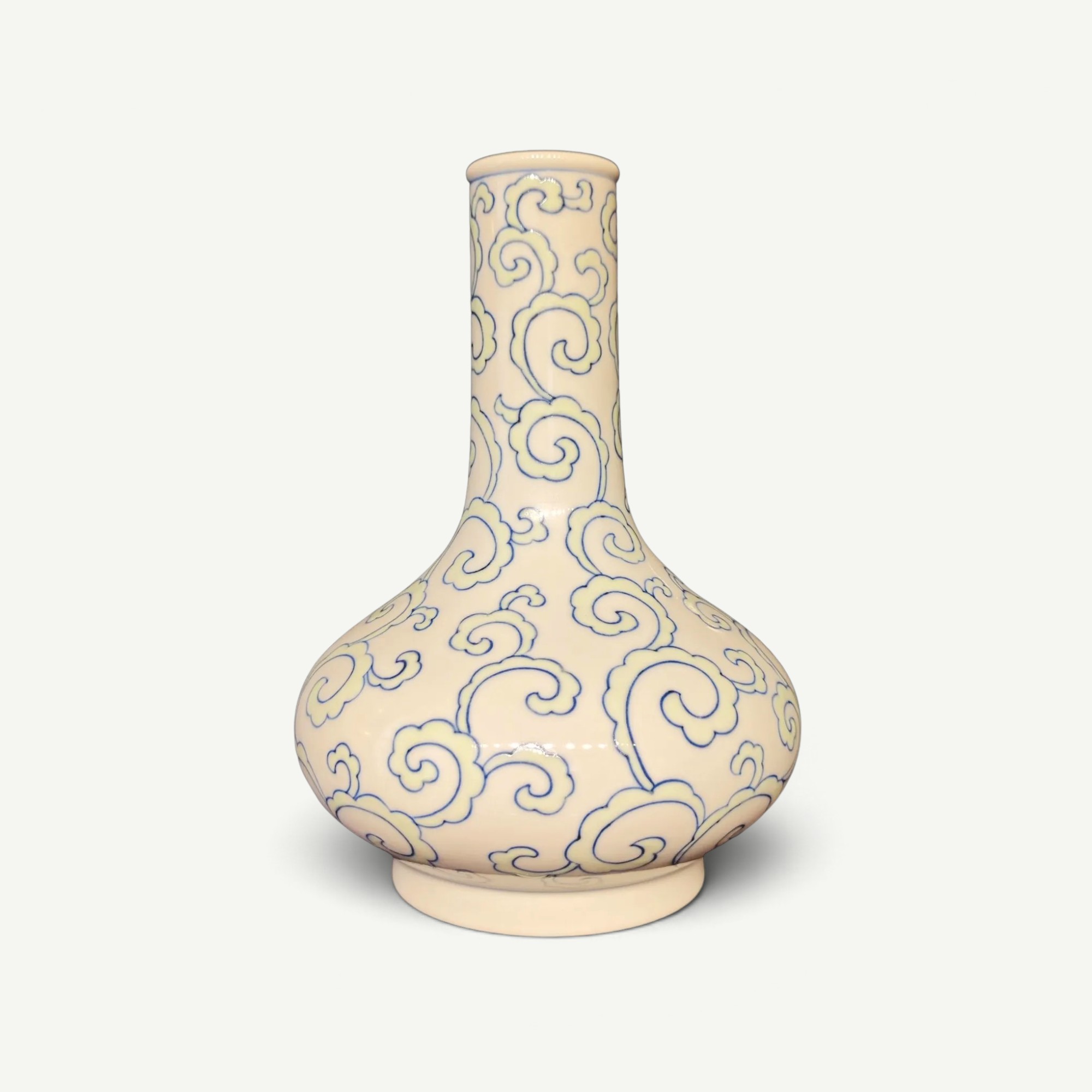 Doucai ‘Scrolling Vine’ Water-Chestnut Vase, Chenghua Style