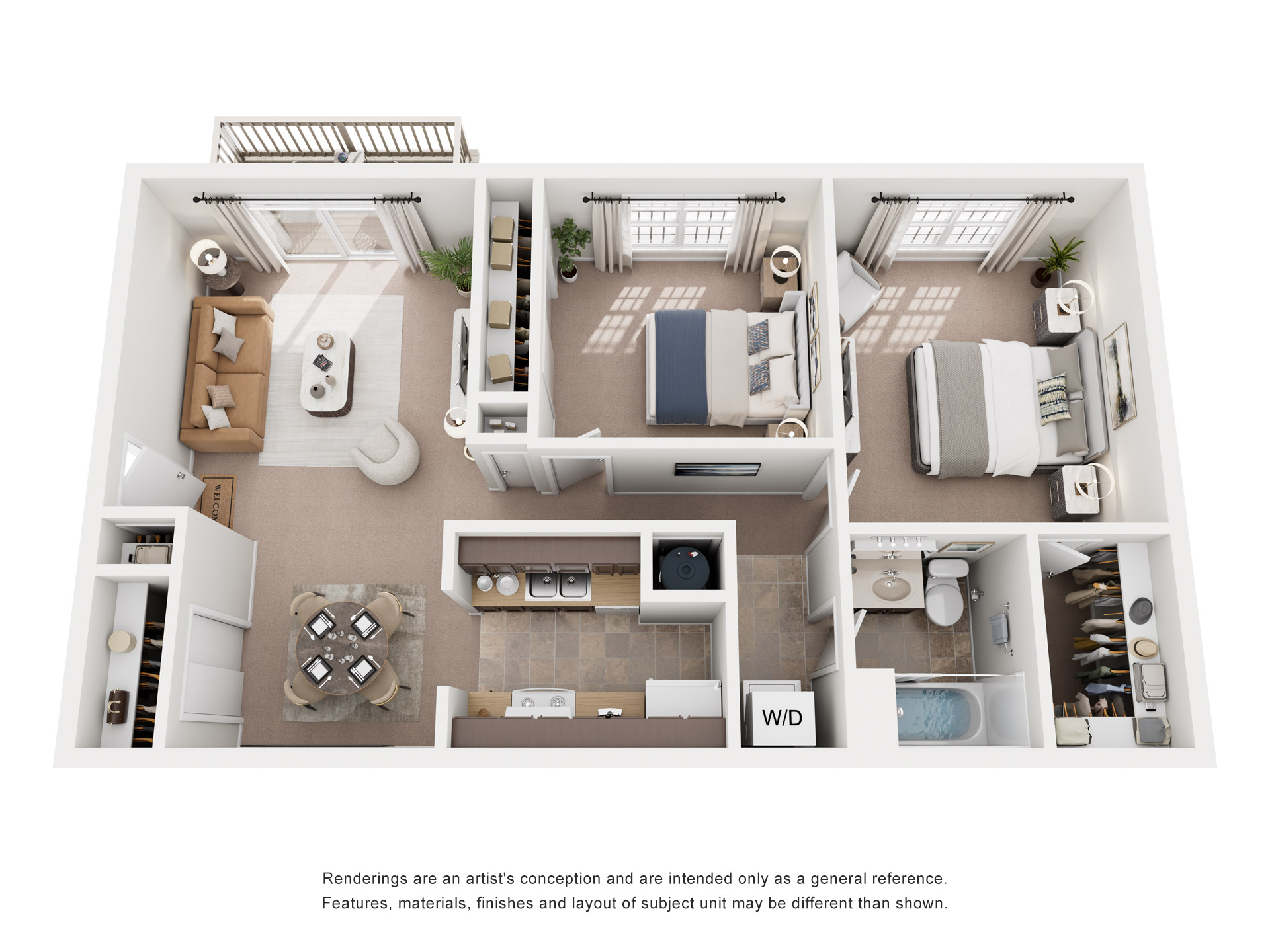 2 Bedroom layout