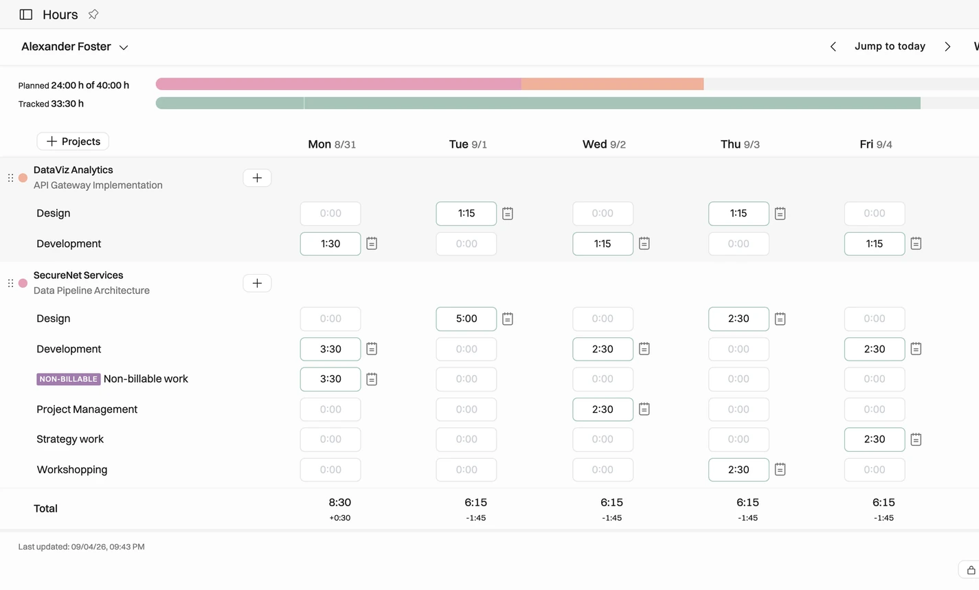 Operating timesheets, as simple as that. —