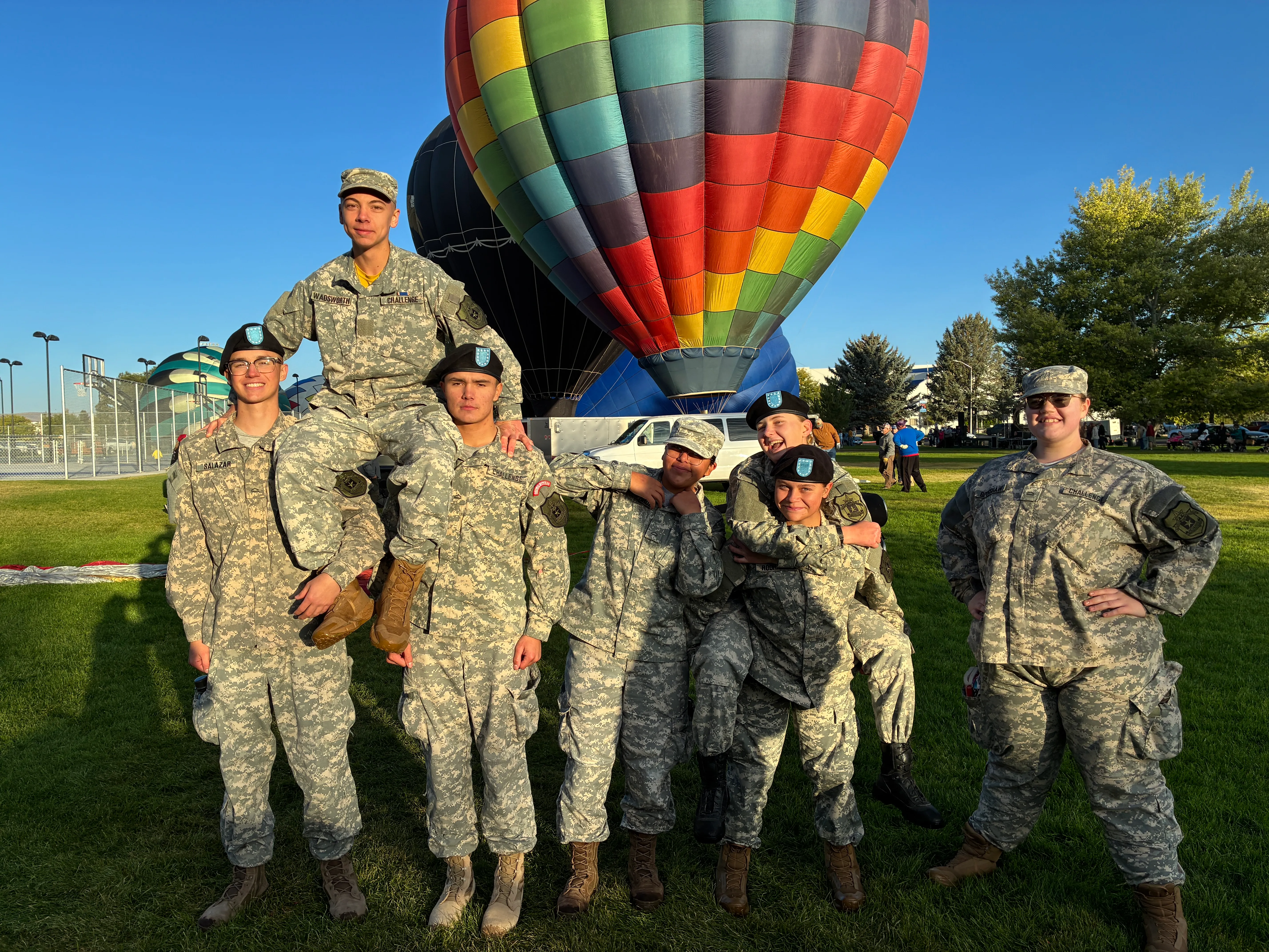 BBYCA cadets at a hot air balloon event