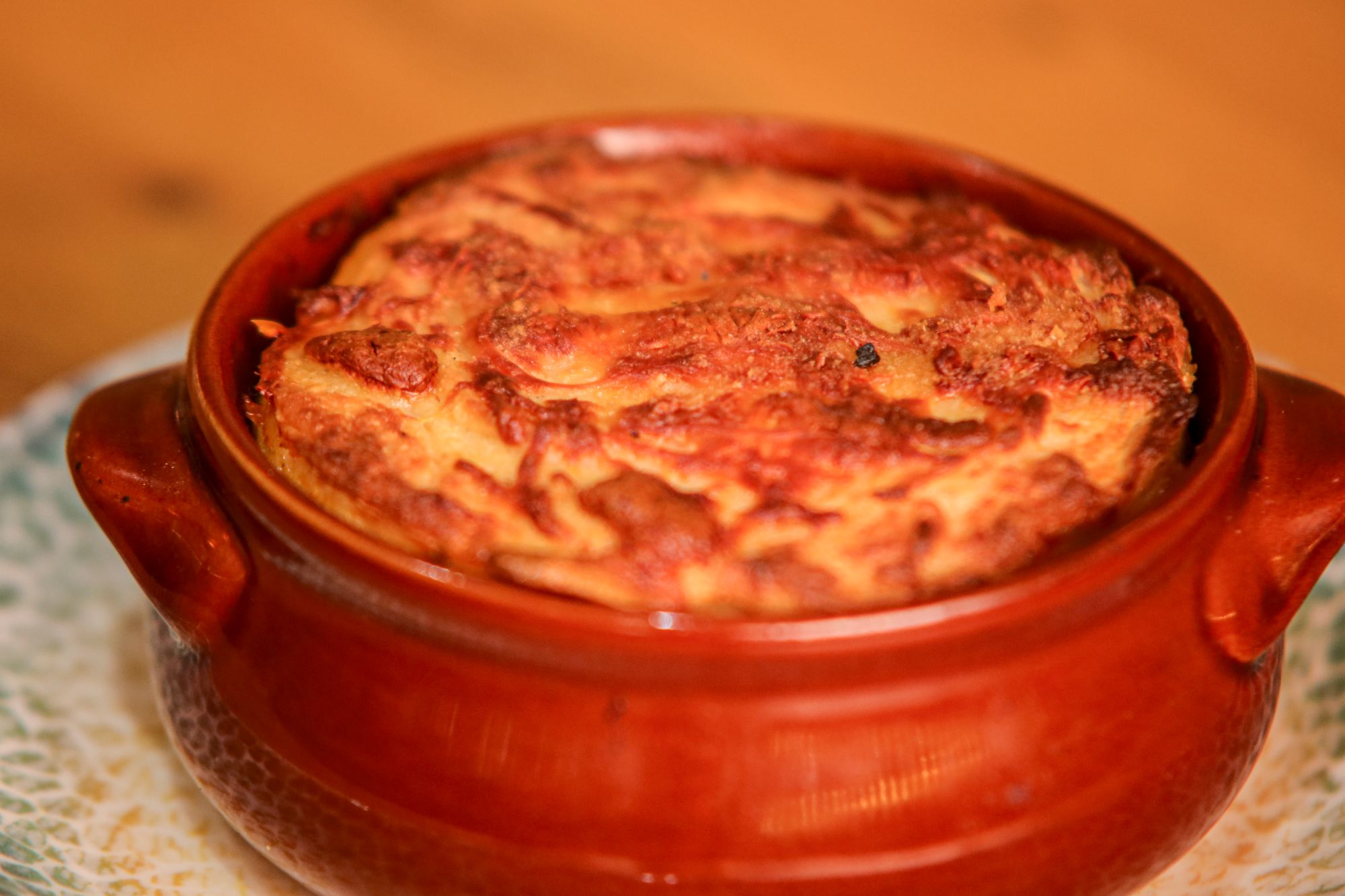 Traditional moussaka served at The New Era in Athens