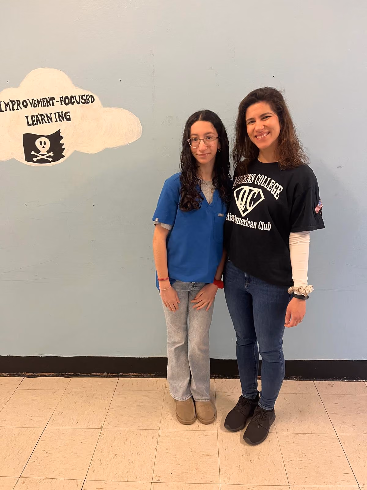 Two students posing together on Career Day