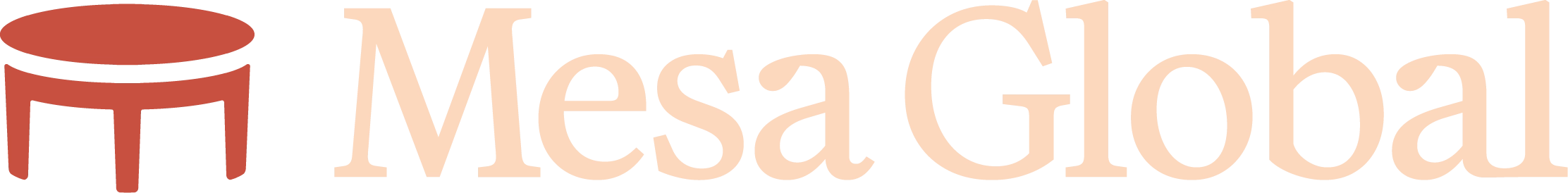 Mesa Global text logo with a stylized red table icon on the left.