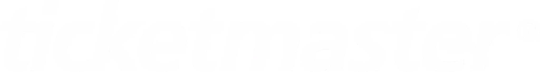 Ticketmaster company logo in white text on a transparent background.