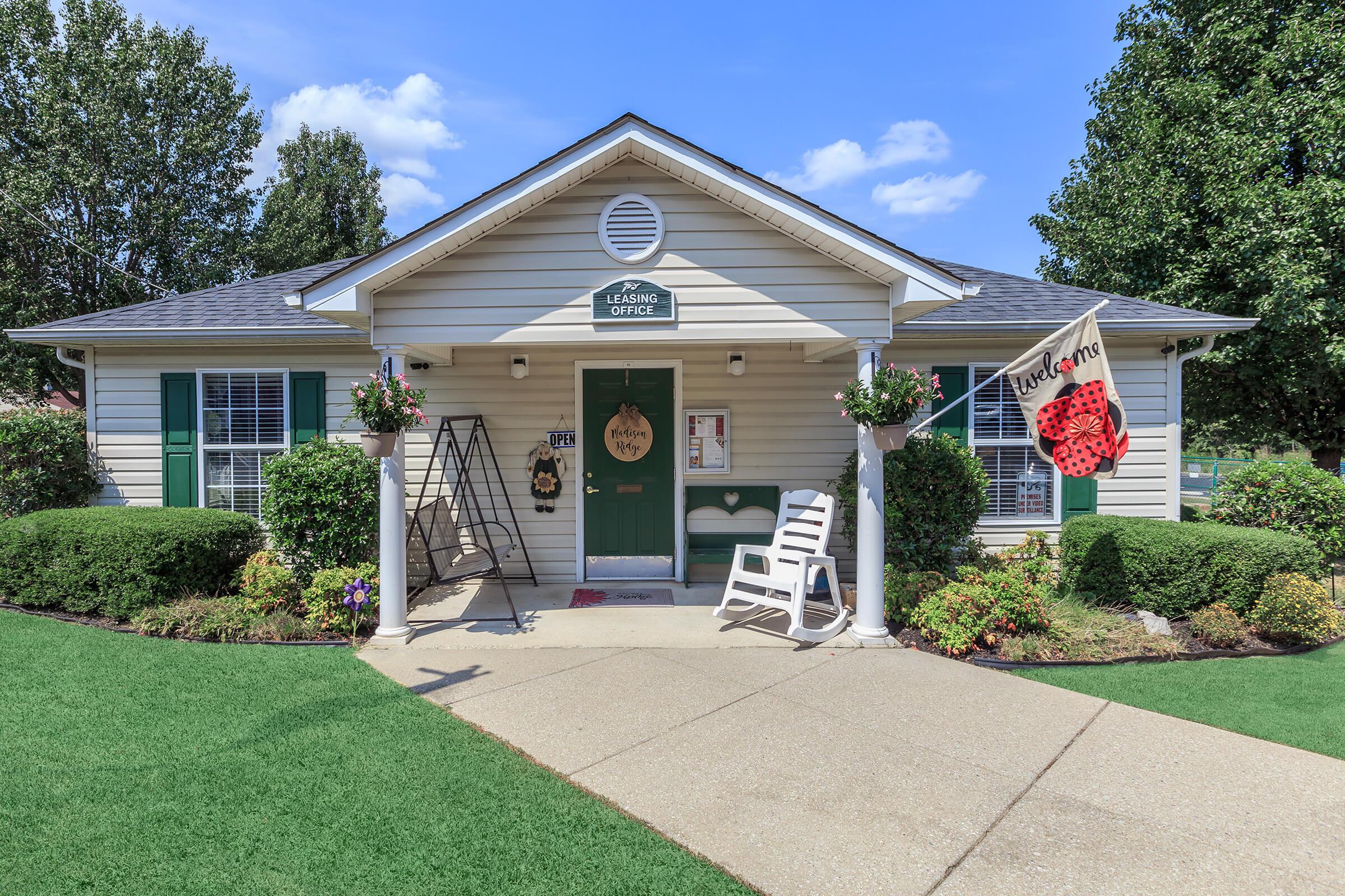 Leasing office entryway