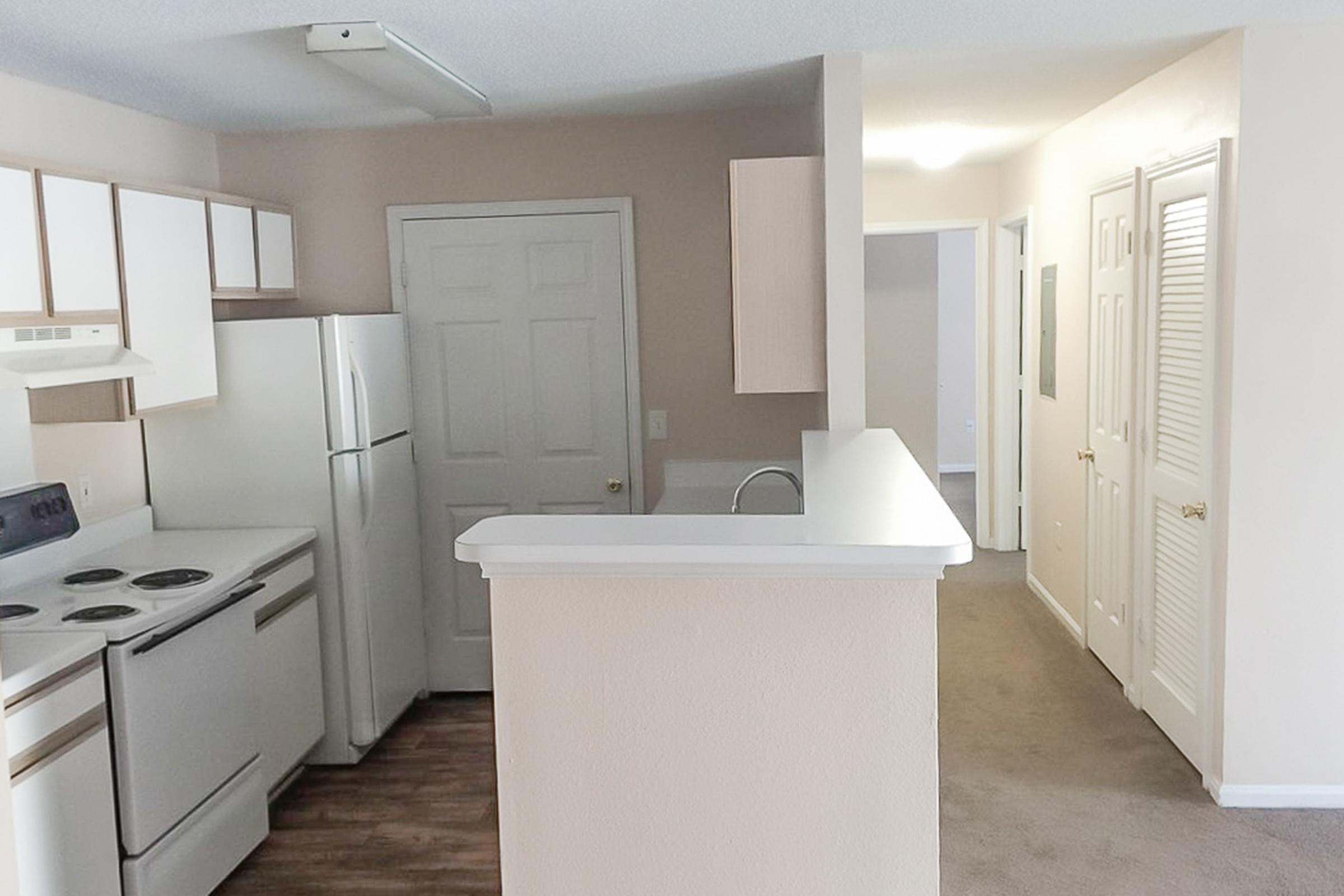 Furnished dining area and kitchen