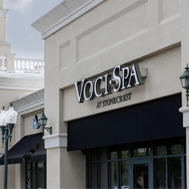 Voci Spa storefront at StoneCrest at Piper Glen