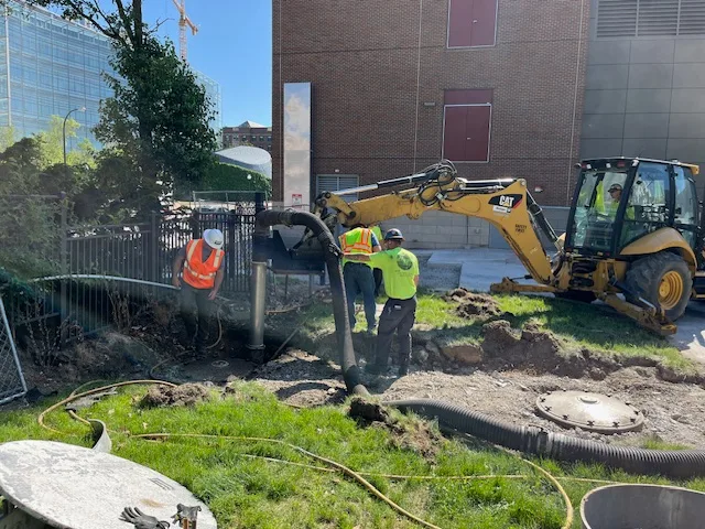 hydro vac equipment in use