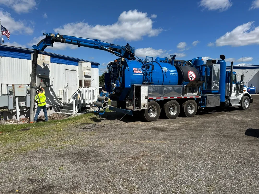 safely extracting hazardous waste into tank truck