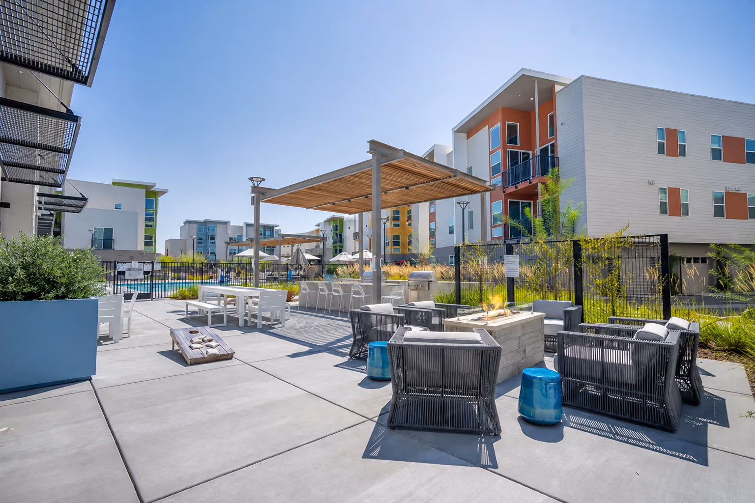 Outdoor patio area