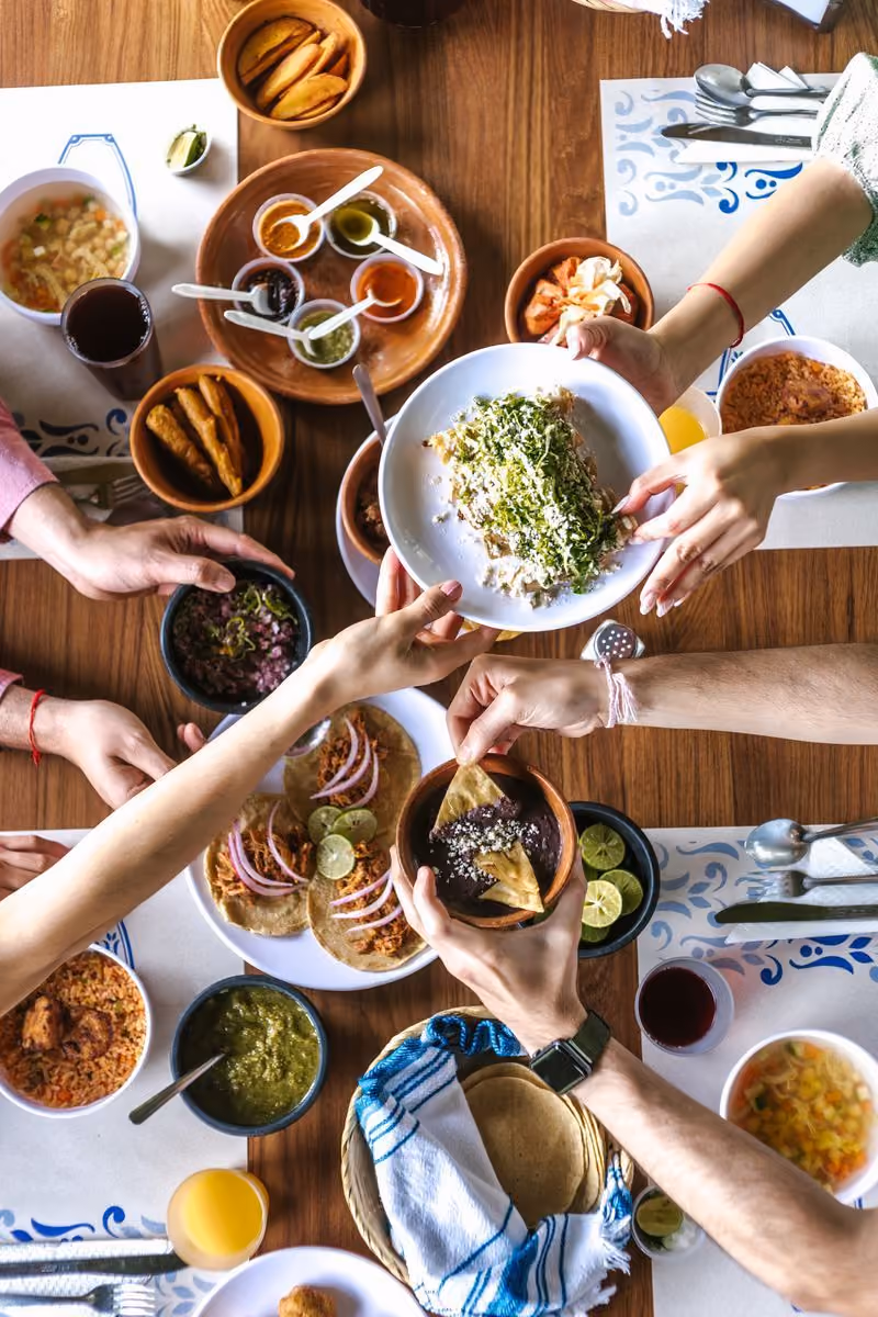 Food at a restaraunt stock image