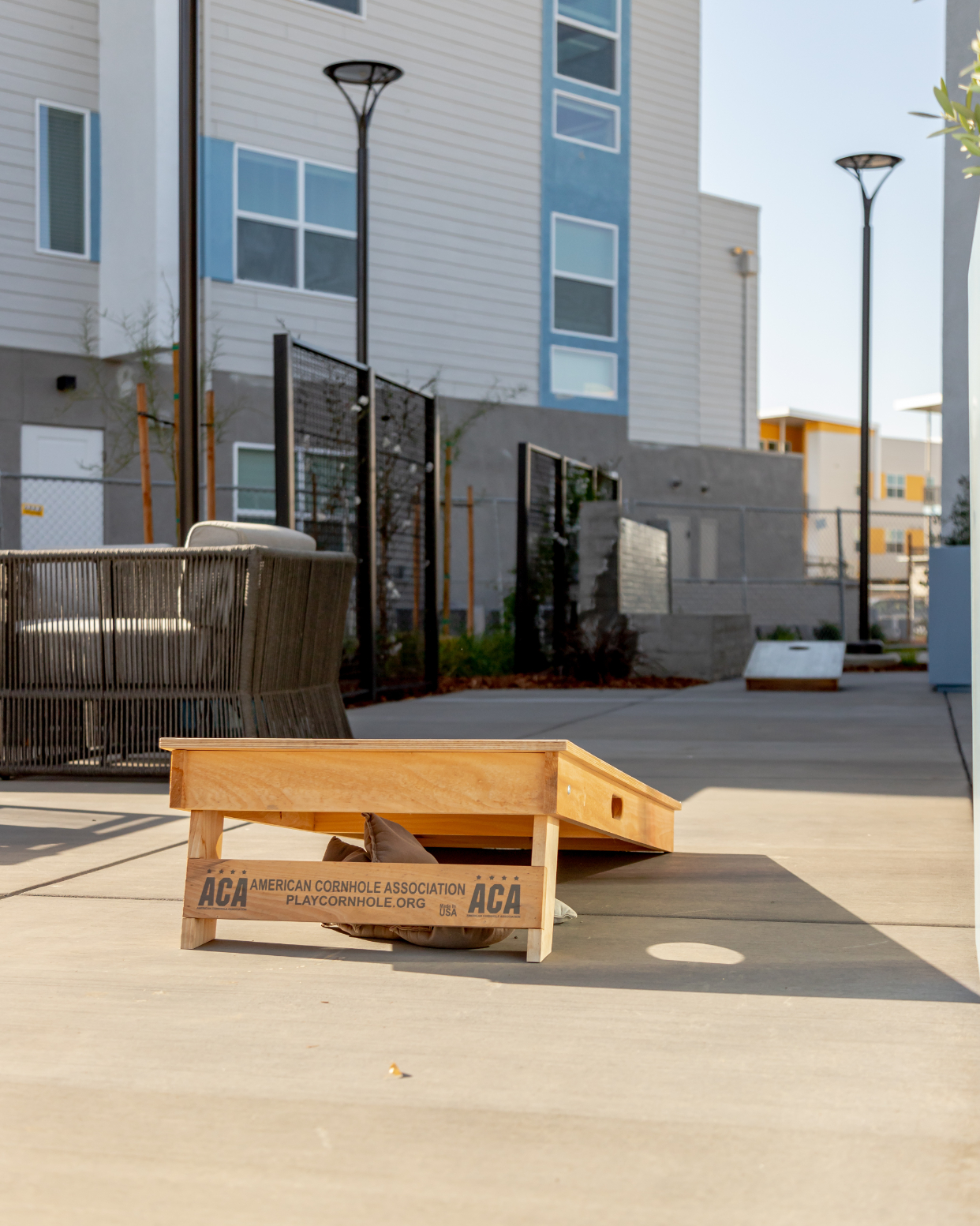 Outdoor corn hole game