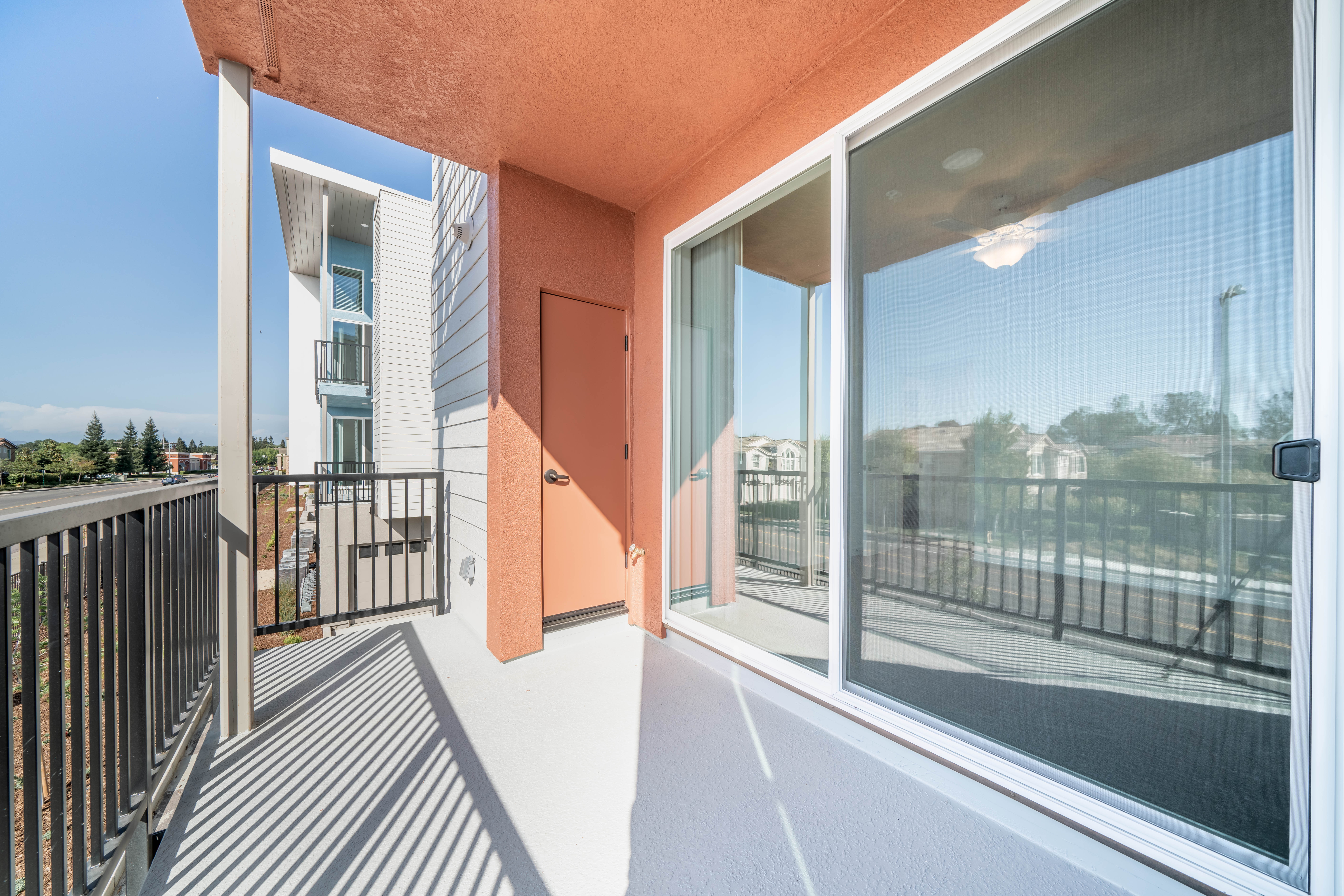 Private balcony with community view