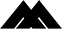 Black emblem logo with stylized sharp peaks forming a geometric shape.
