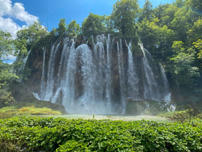 Plitvice lakes waterfall