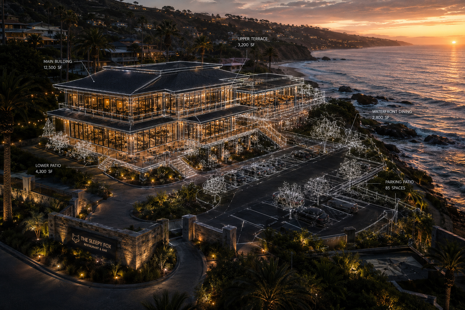 Hospitality real estate / mixed-use planning image with F&B programming and design advisory cues.
