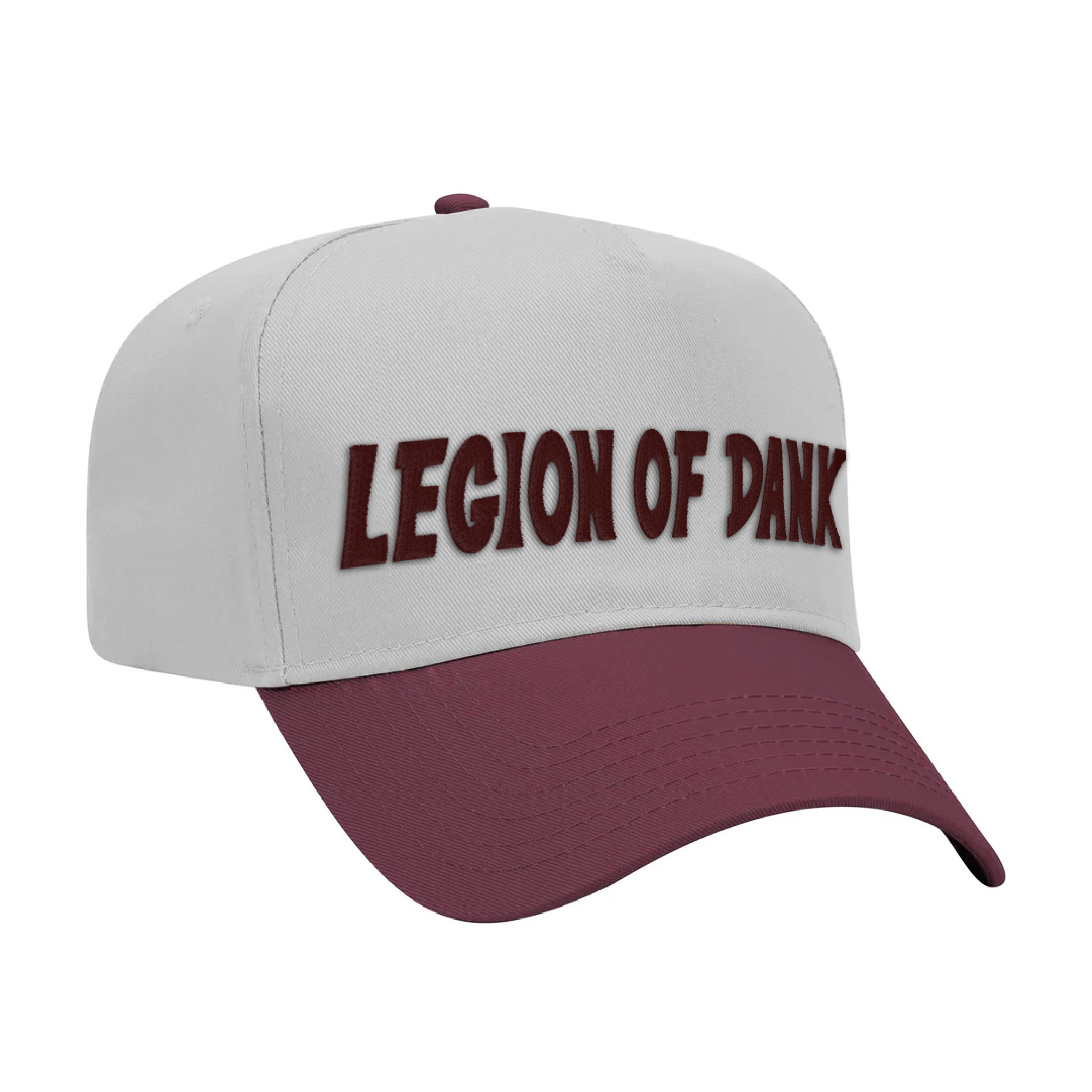 Legion of Dank Cap: White-Maroon