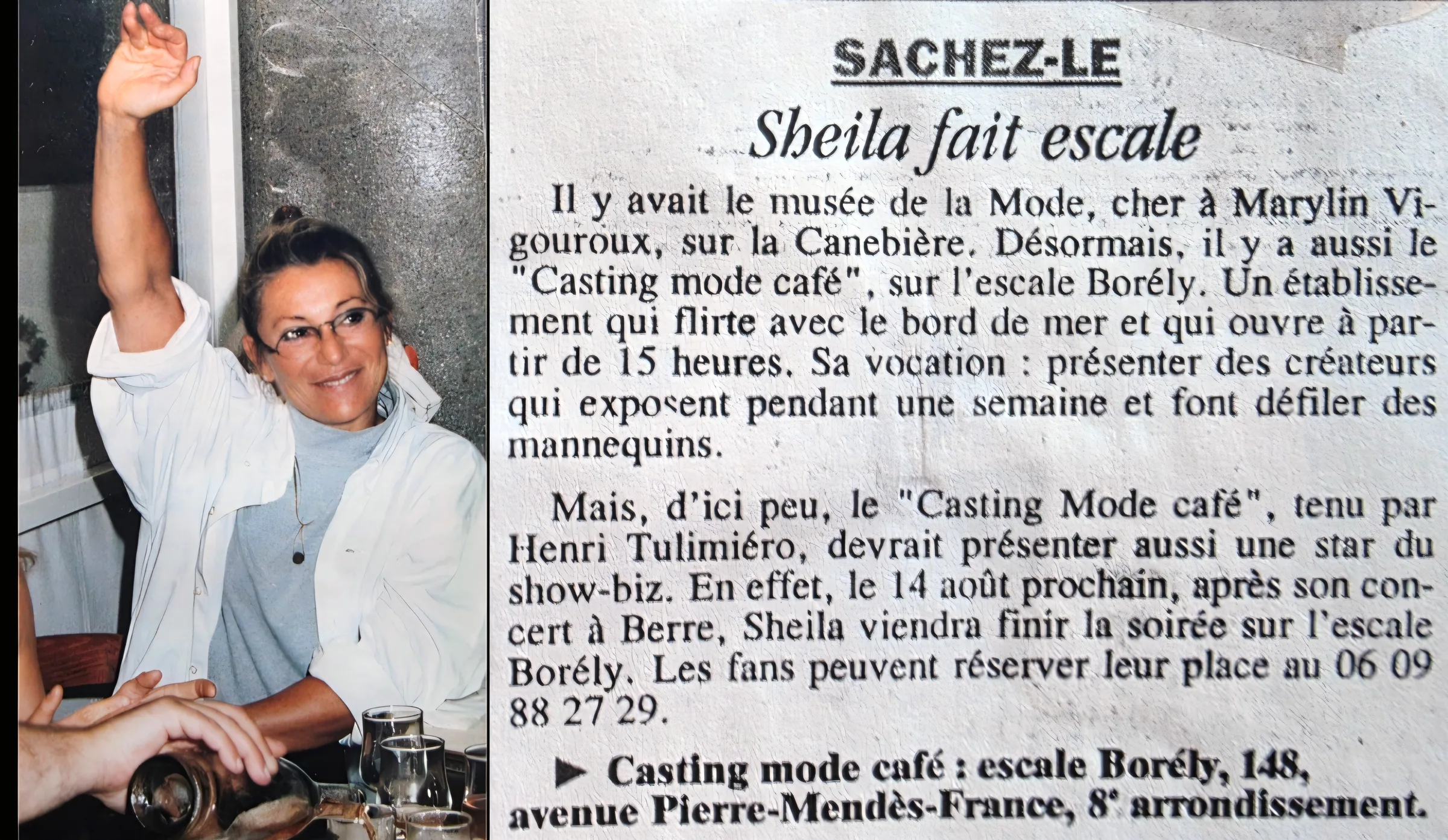 Sheila fait escale au Casting Mode Café de Marseille