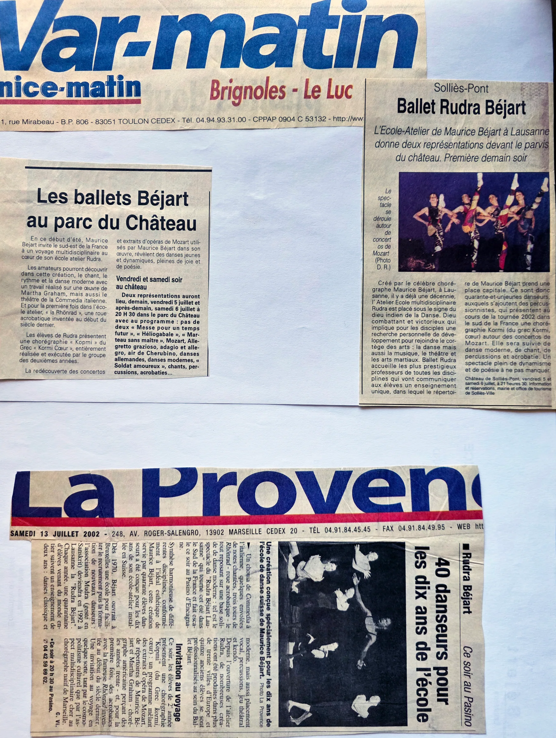 Les ballets Béjart au parc du Château de Solliès-Pont