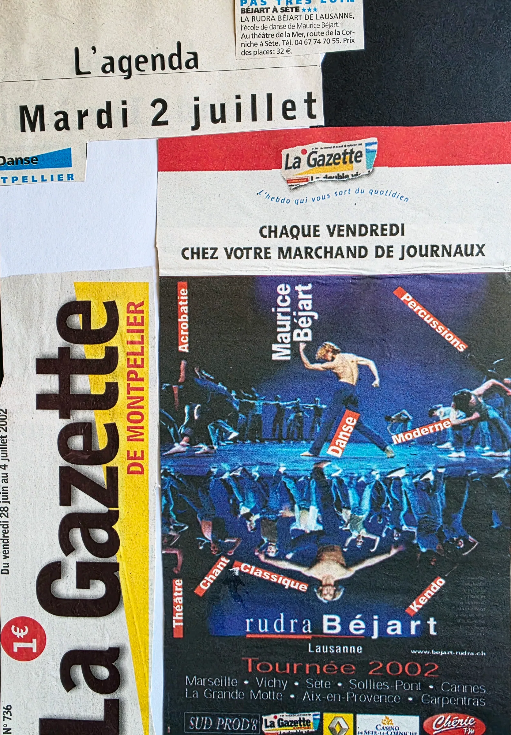 L'affiche de la tournée 2002 du Rudra Béjart Lausanne
