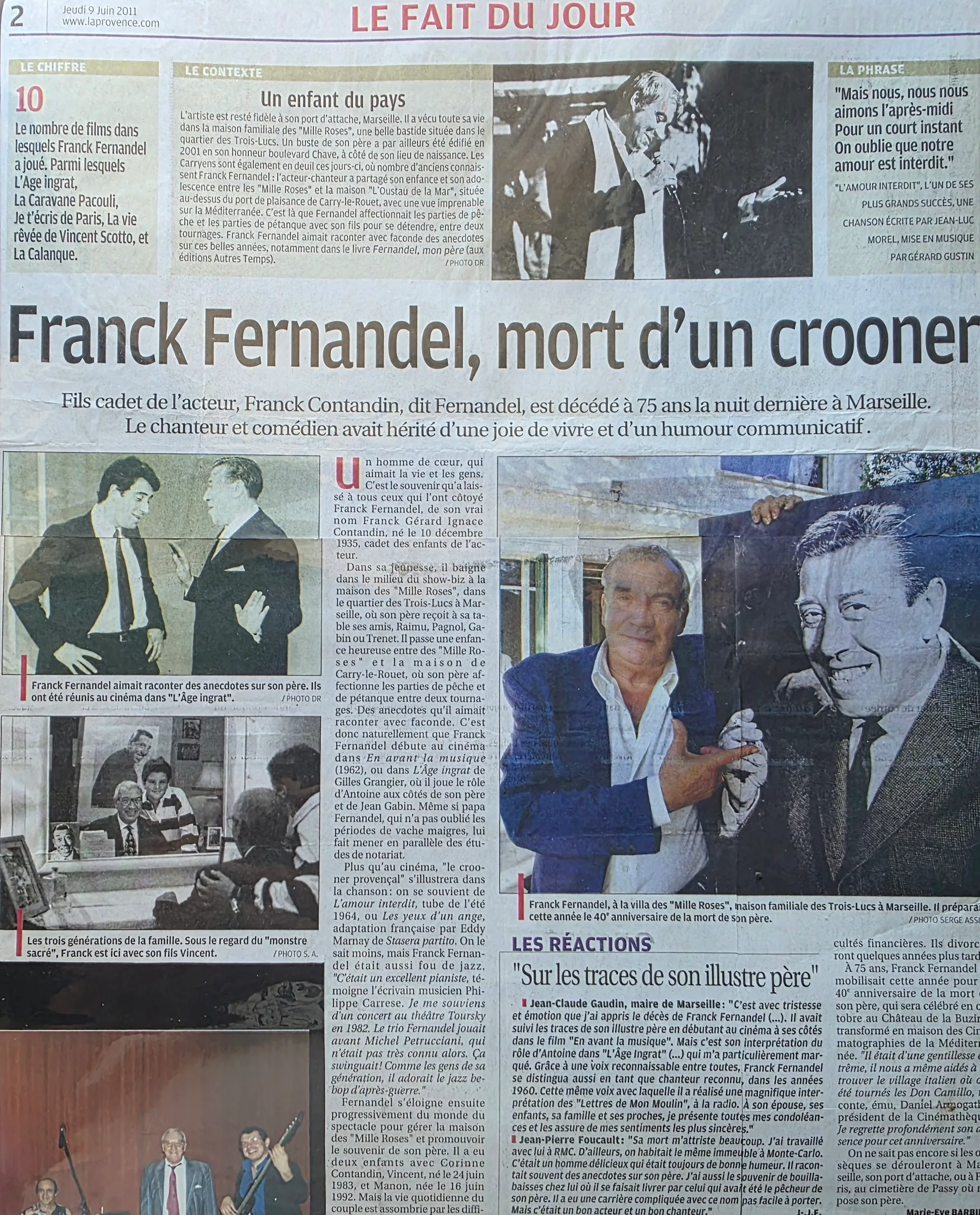 Franck Fernandel, mort d'un crooner