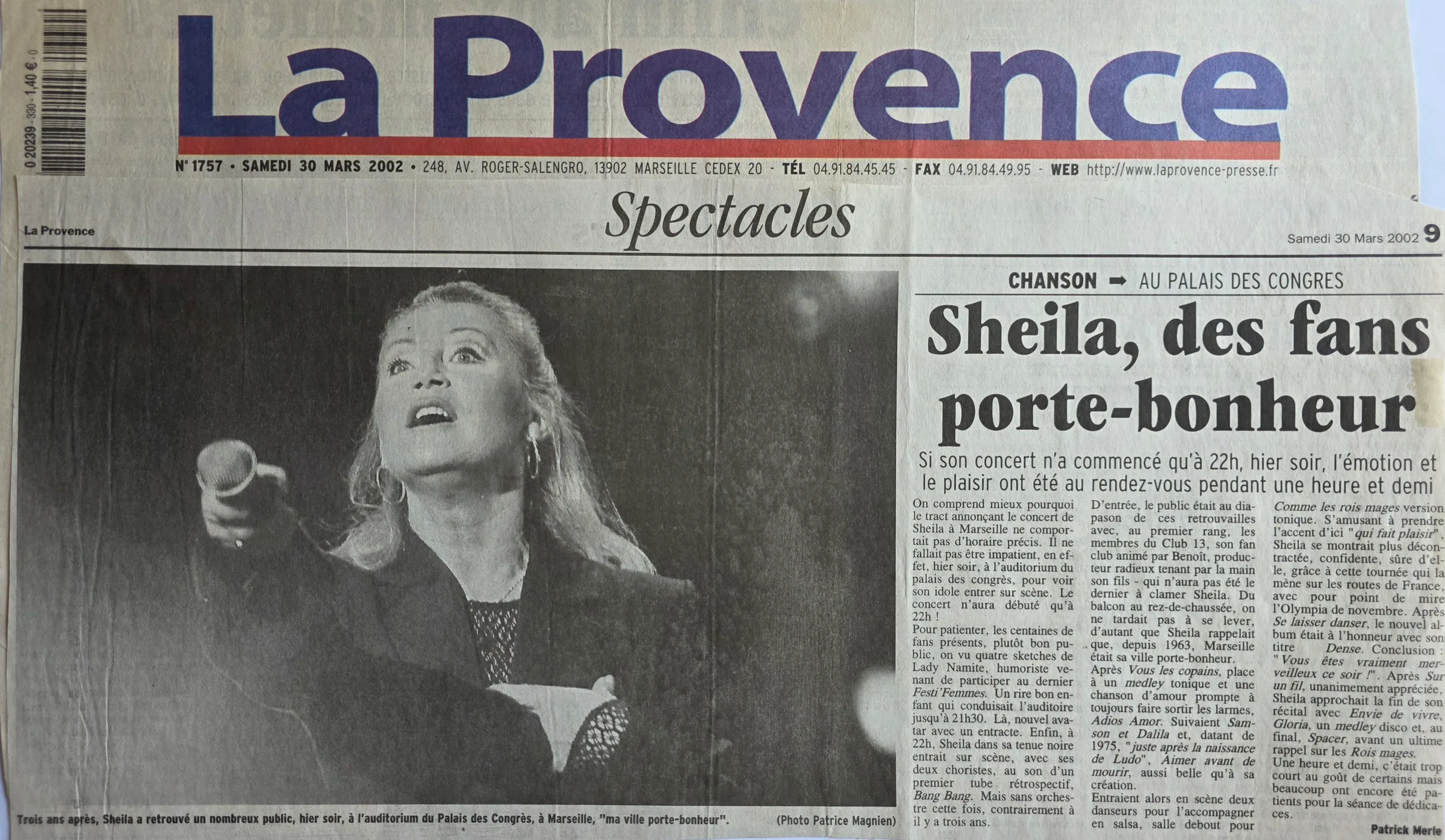 Sheila, des fans porte-bonheur