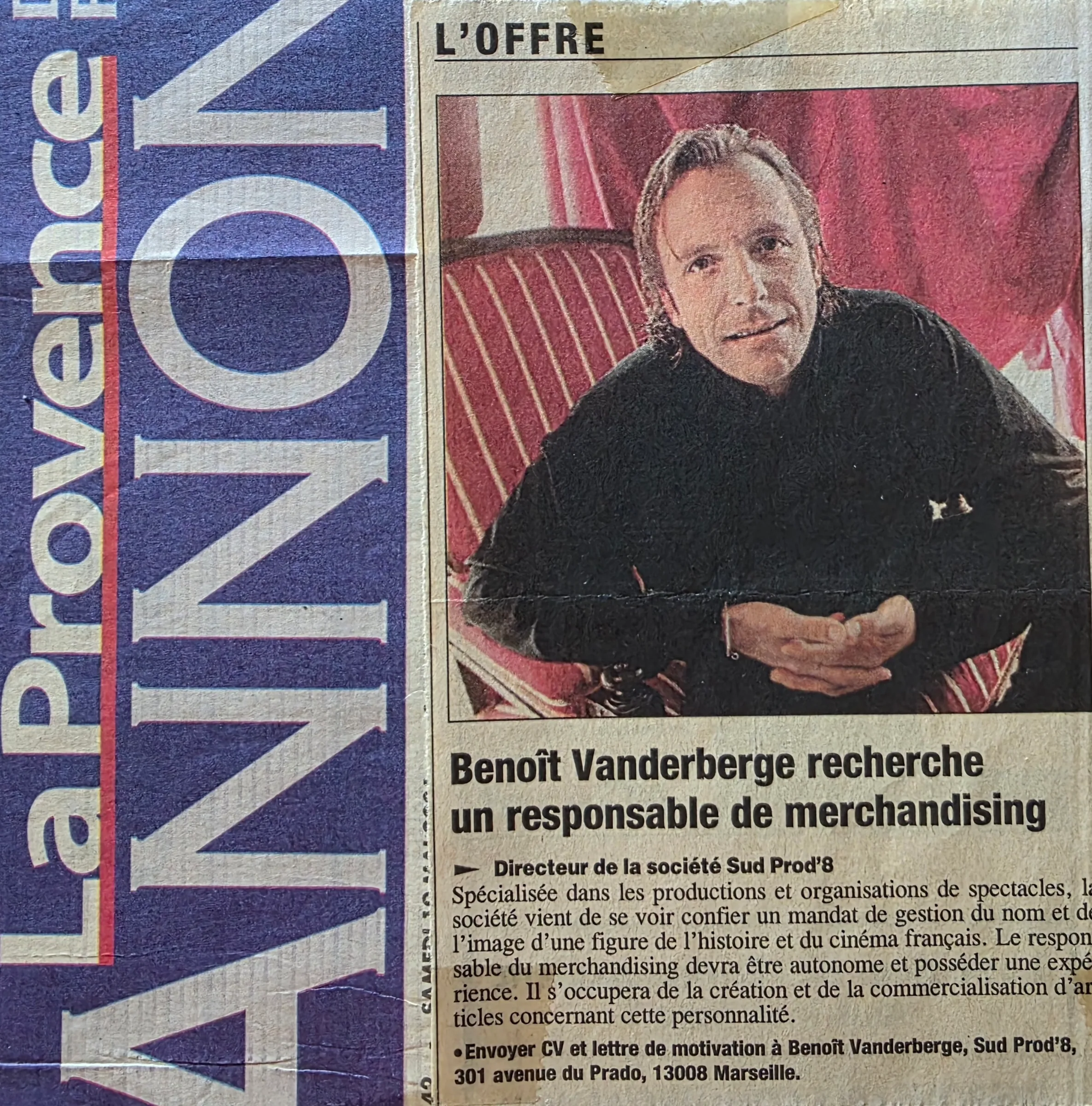 Benoît Vandenberge recherche un responsable de merchandising