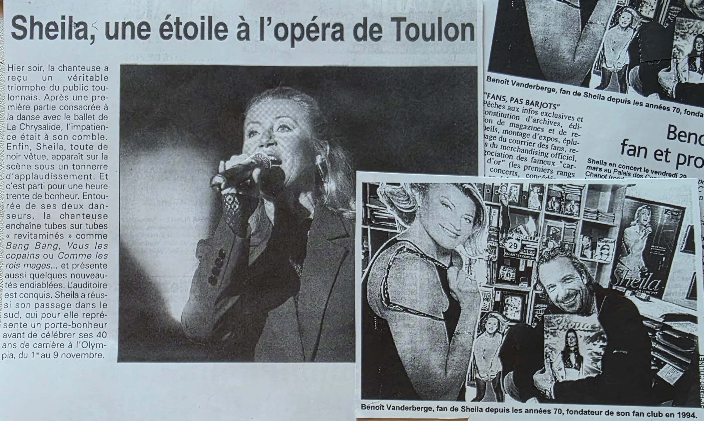 Benoît Vandenberge, fan de Sheila depuis les années 70