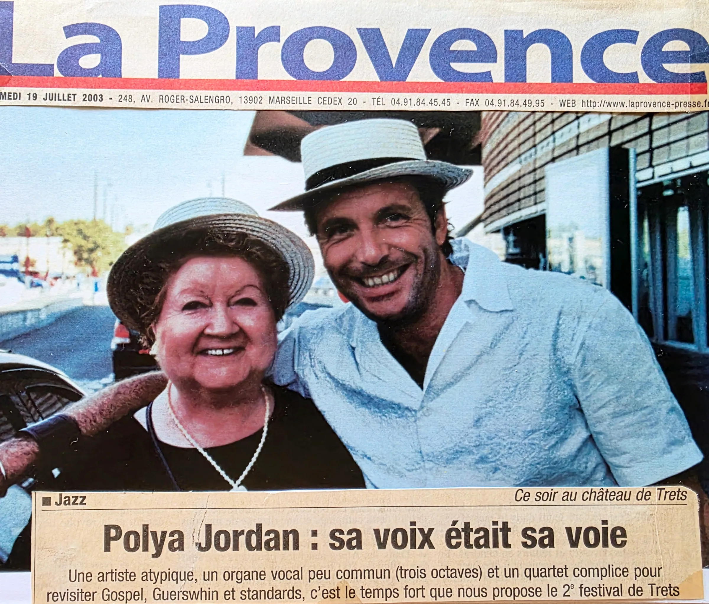 Benoît Vandenberge et Polya Jordan avant le festival de Trets