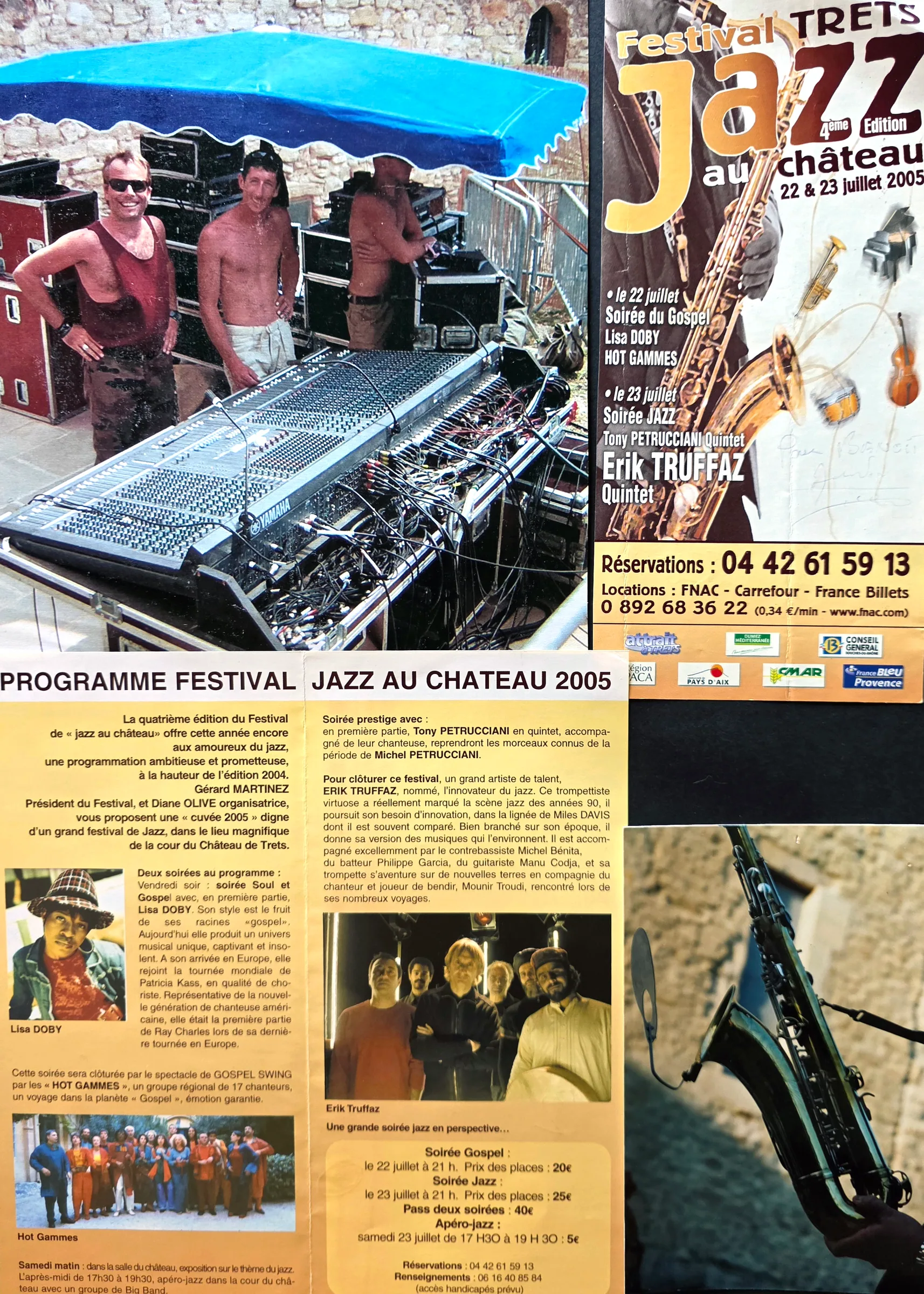 Affiche et programme du festival Jazz au Château 2005