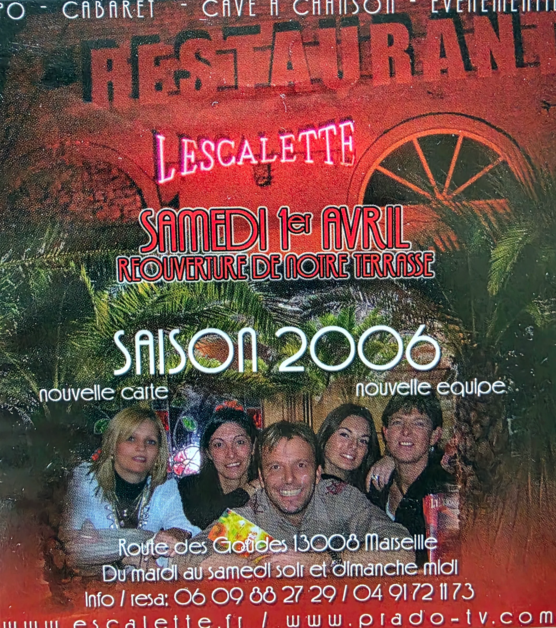 Réouverture de la terrasse de L'Escalette, saison 2006