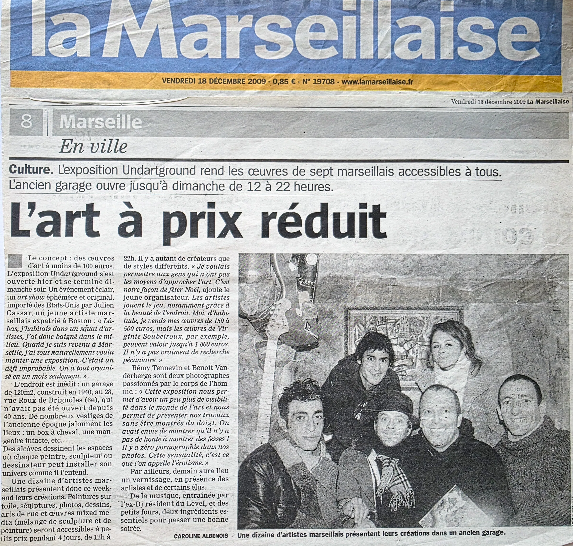 L'art à prix réduit — l'exposition Undartground à Marseille