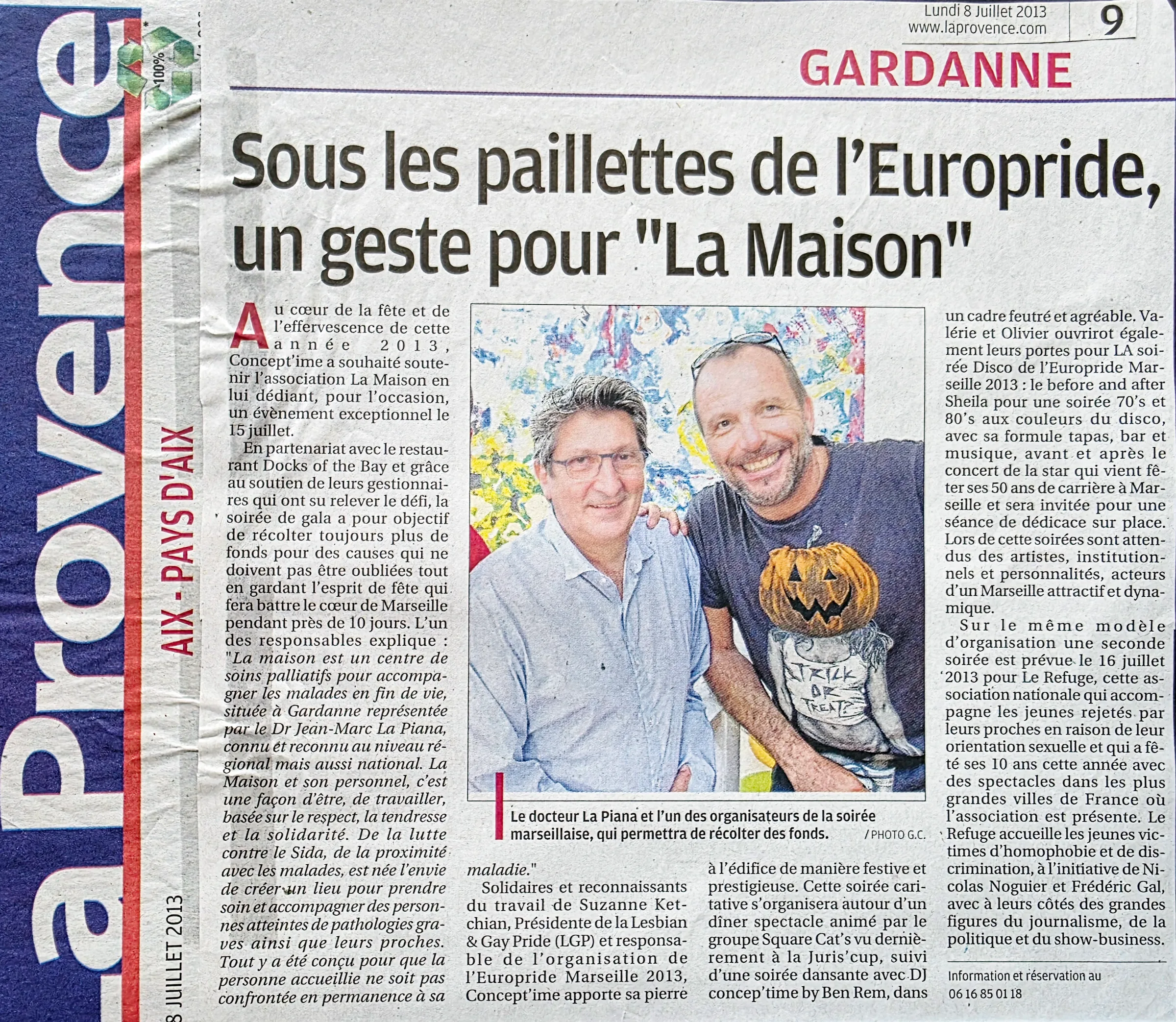 Sous les paillettes de l'EuroPride, un geste pour La Maison