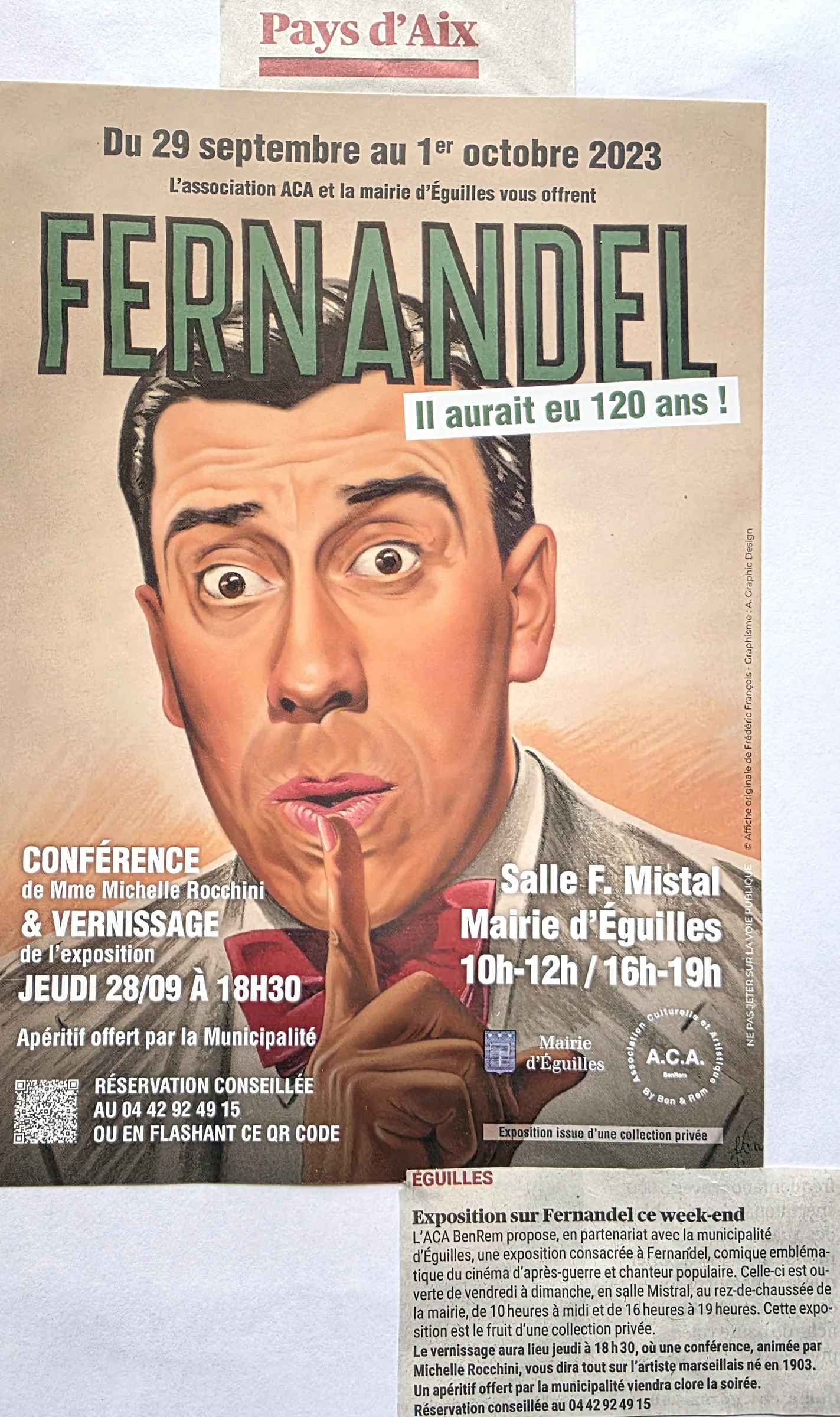 Fernandel, il aurait eu 120 ans — l'exposition d'Éguilles