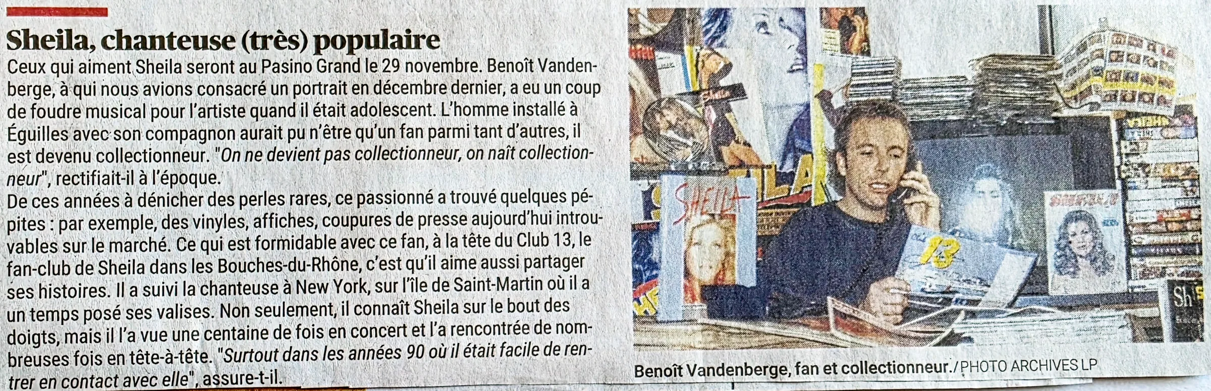 Sheila, chanteuse (très) populaire — Benoît Vandenberge collectionneur