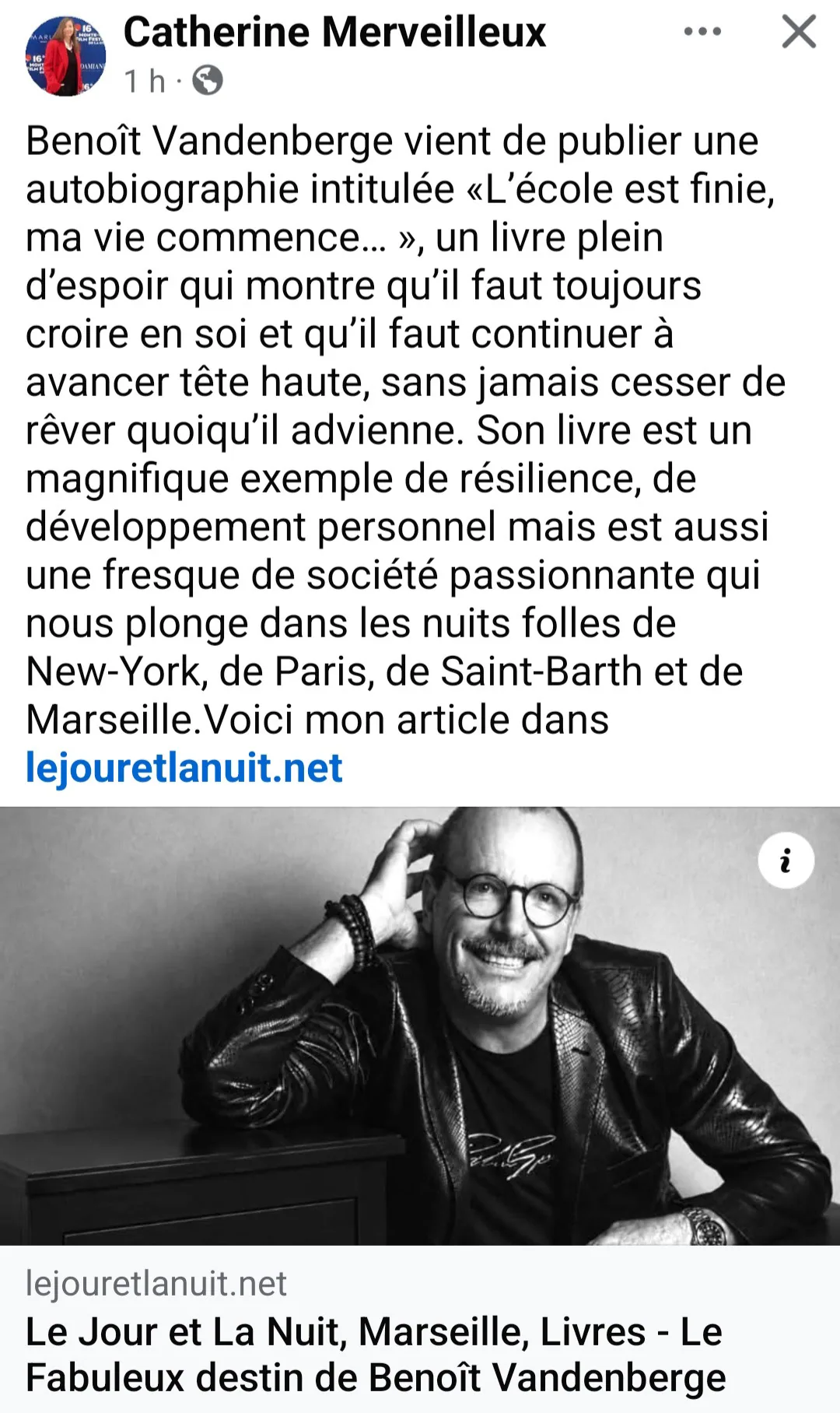 Catherine Merveilleux présente Le Fabuleux destin de Benoît Vandenberge