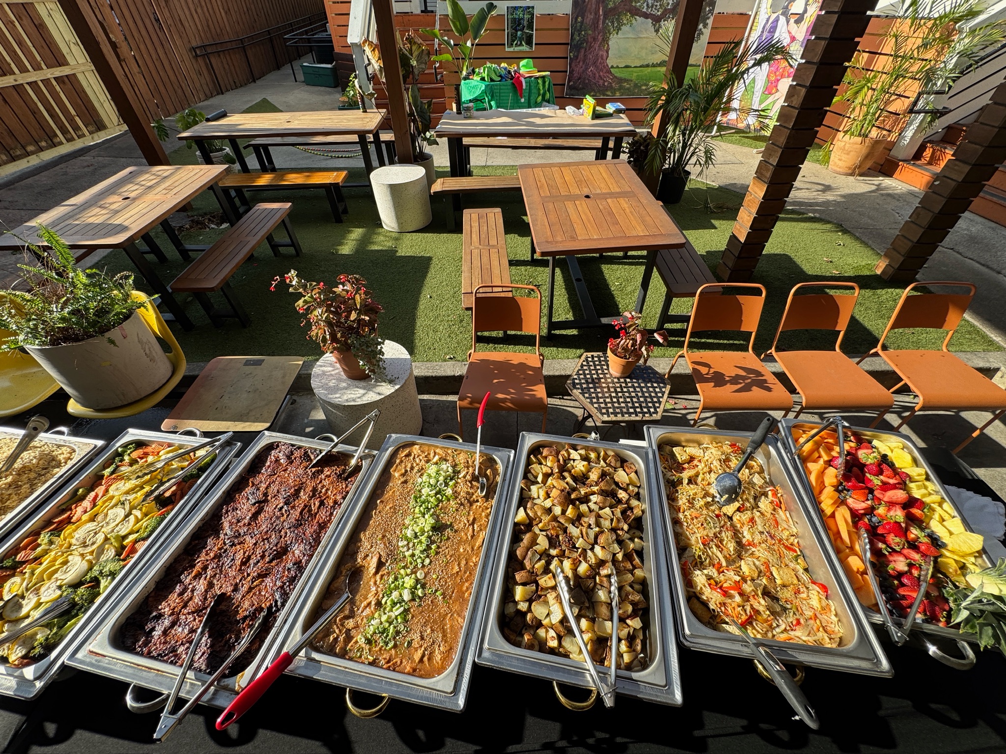 Private event catering spread