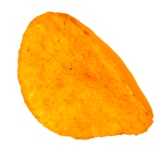 Crispy SNAXX baked chip highlighting thin cut and crunchy texture.