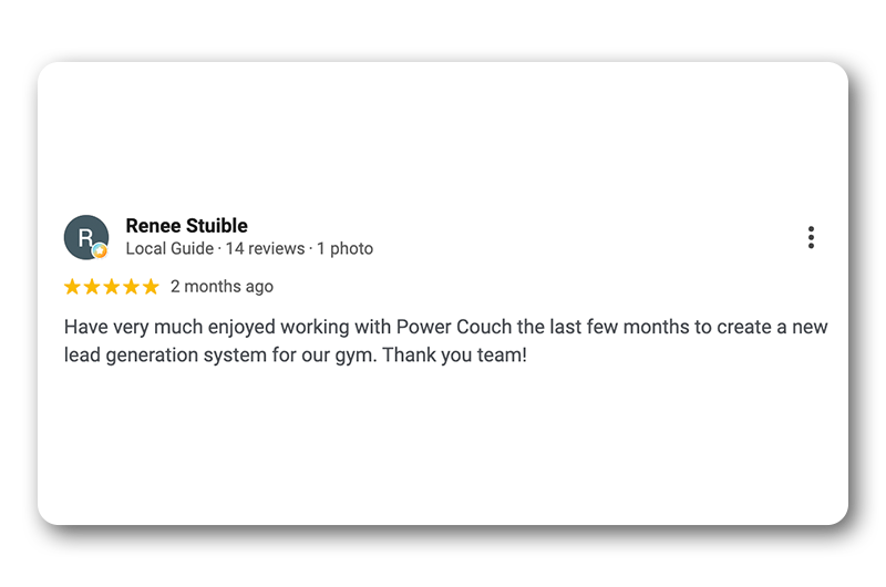 Client review screenshot