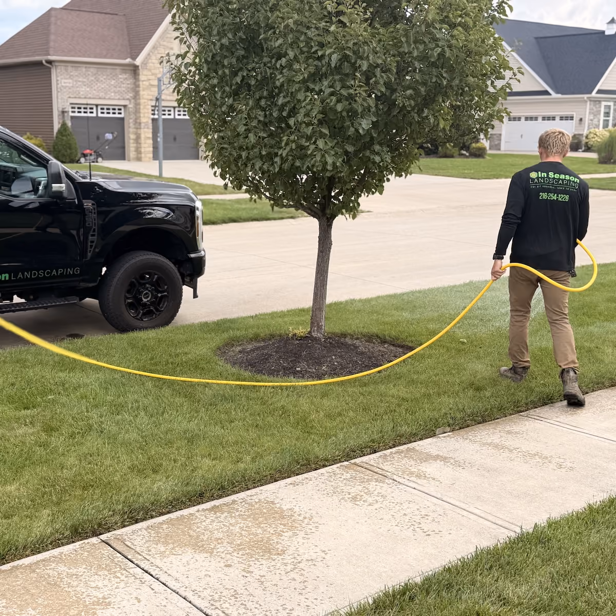 In Season Landscaping lawn treatment services
