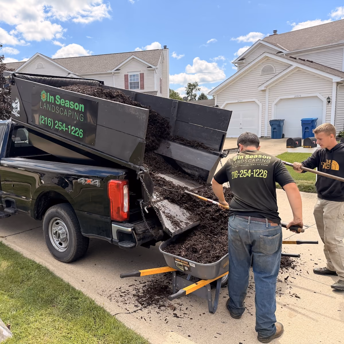 Professional mulch and landscape enhancement services