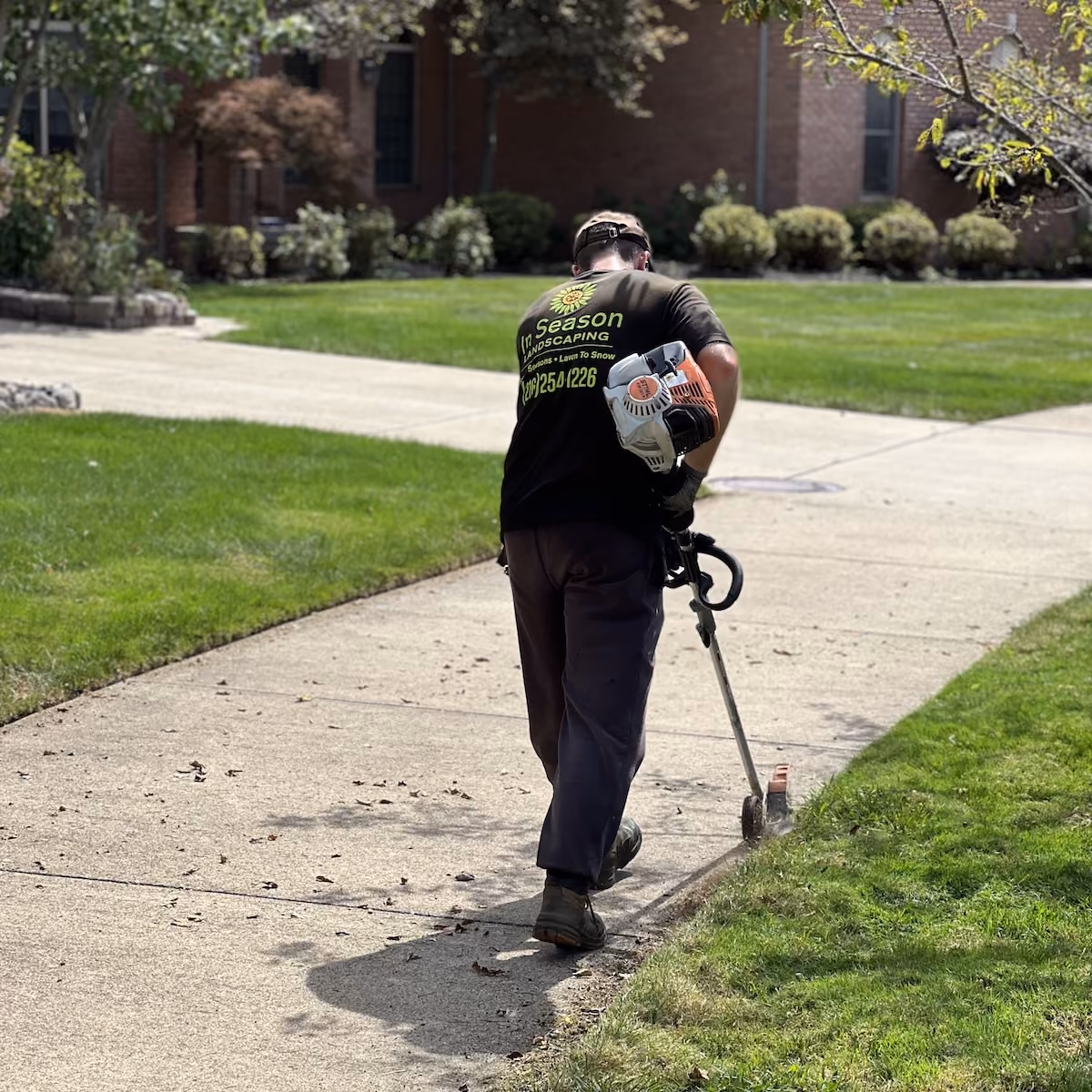 Professional lawn maintenance in North Ridgeville, Ohio