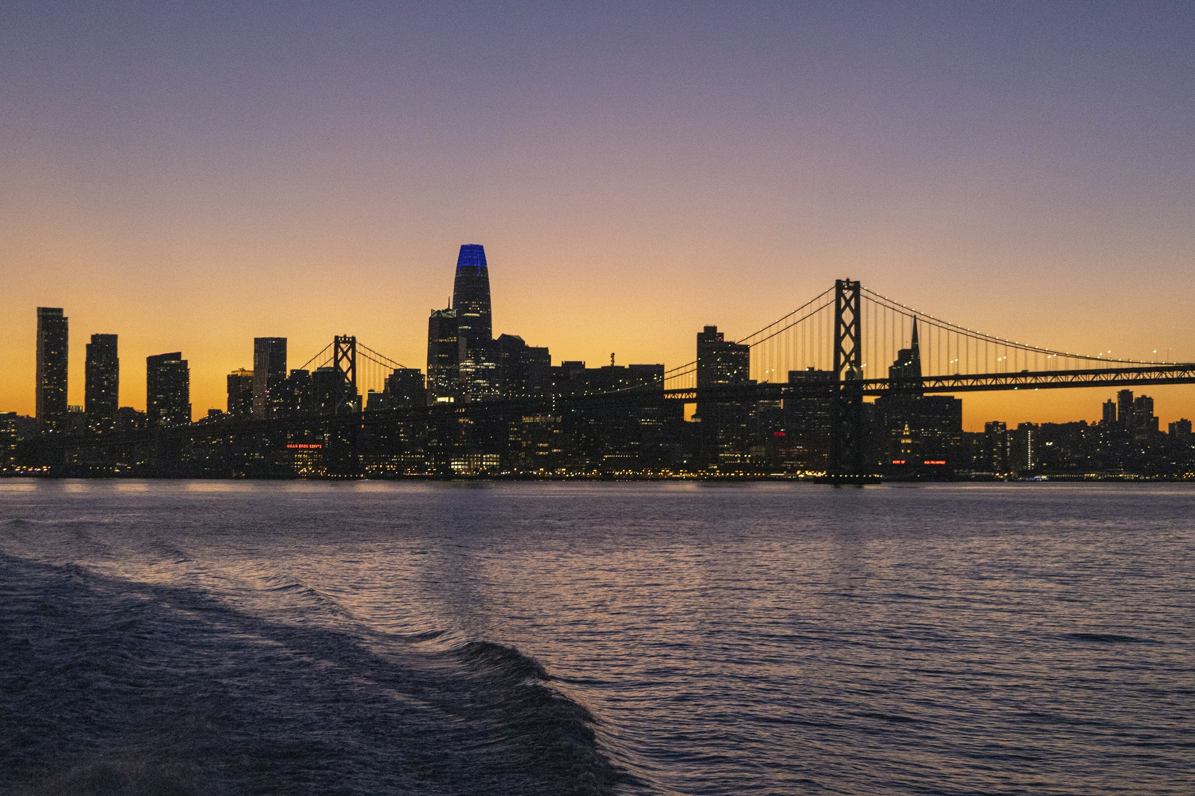 San Francisco skyline at sunset