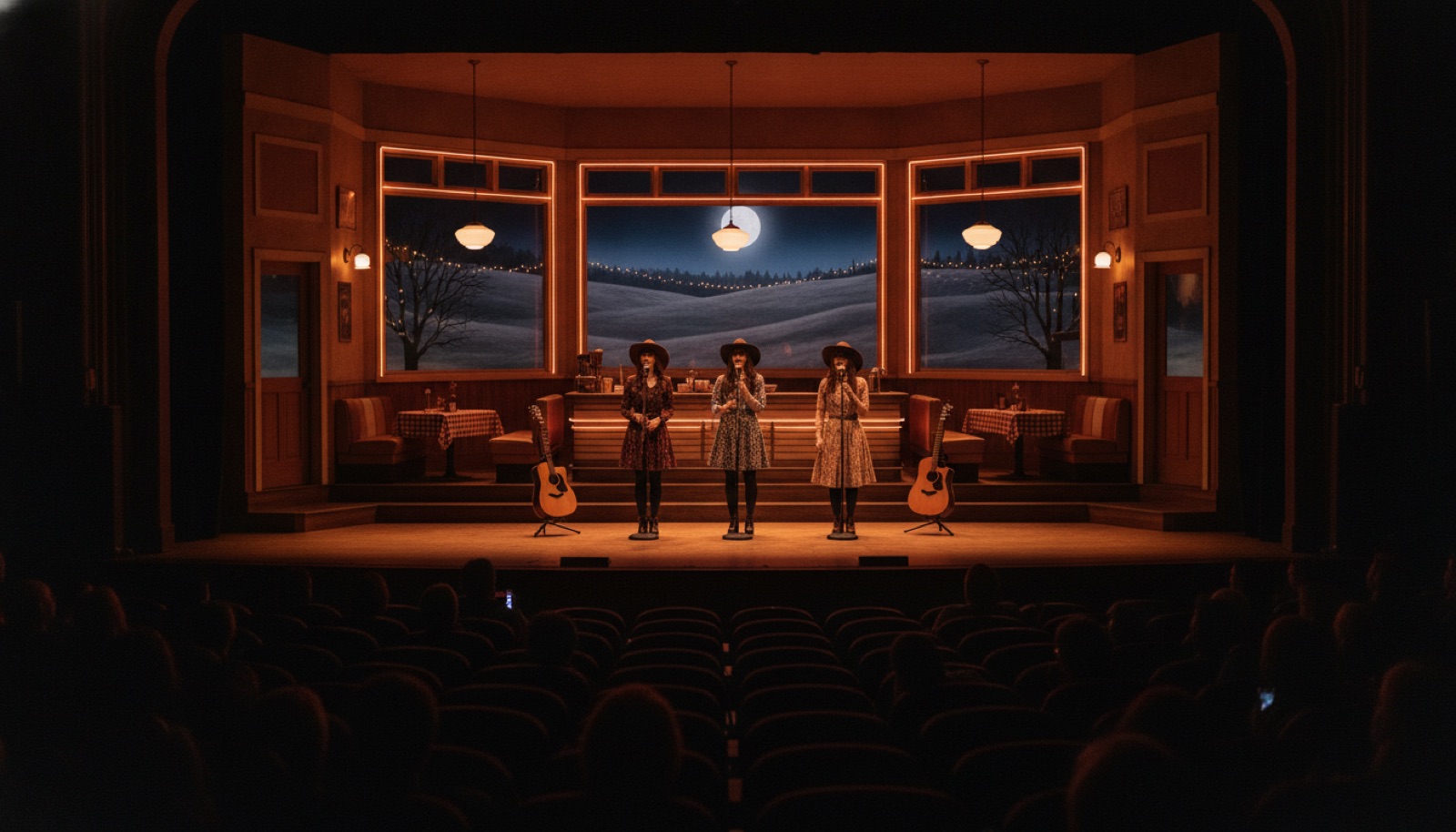 Country musical performance on a theatrical stage, Napa Valley