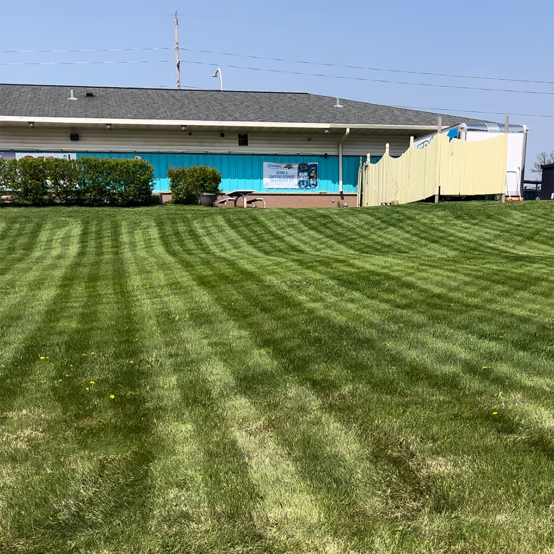 Weekly lawn maintenance by Musolf Property Maintenance keeping lawns healthy and professionally maintained in Detroit Lakes Minnesota
